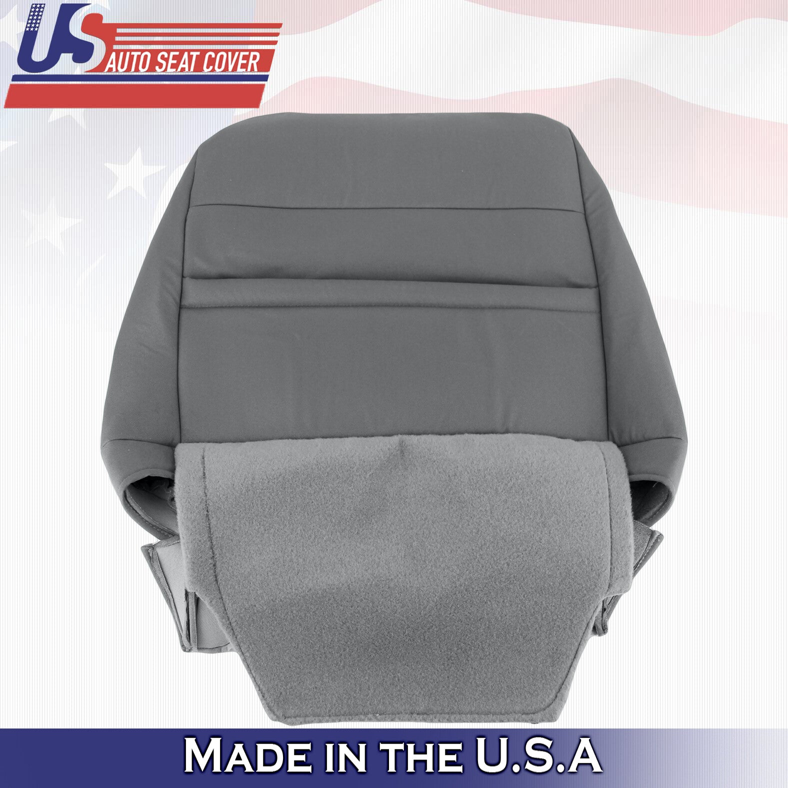 2016 For Dodge Ram 1500 2500 SLT Passenger Top & Bottom Cloth Seat Covers Gray