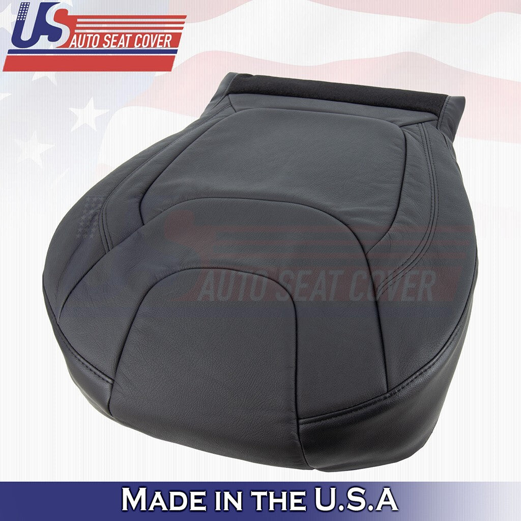 2015 to 2023 For Jeep Cherokee Driver Bottom Leather Seat Cover Black