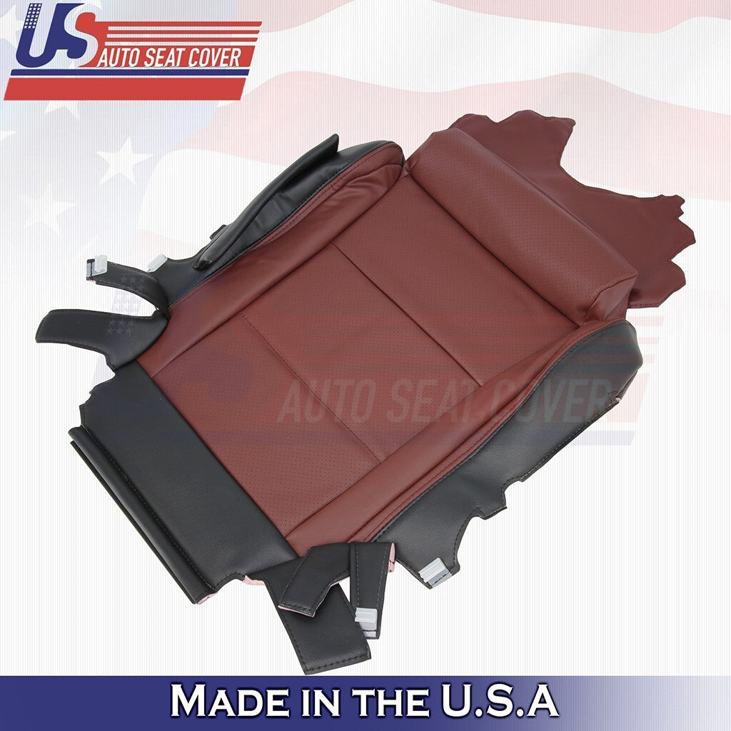 2013-2016 Fits Lexus GS350 F-Sport Driver &Passenger Bottoms Leather Cover Red