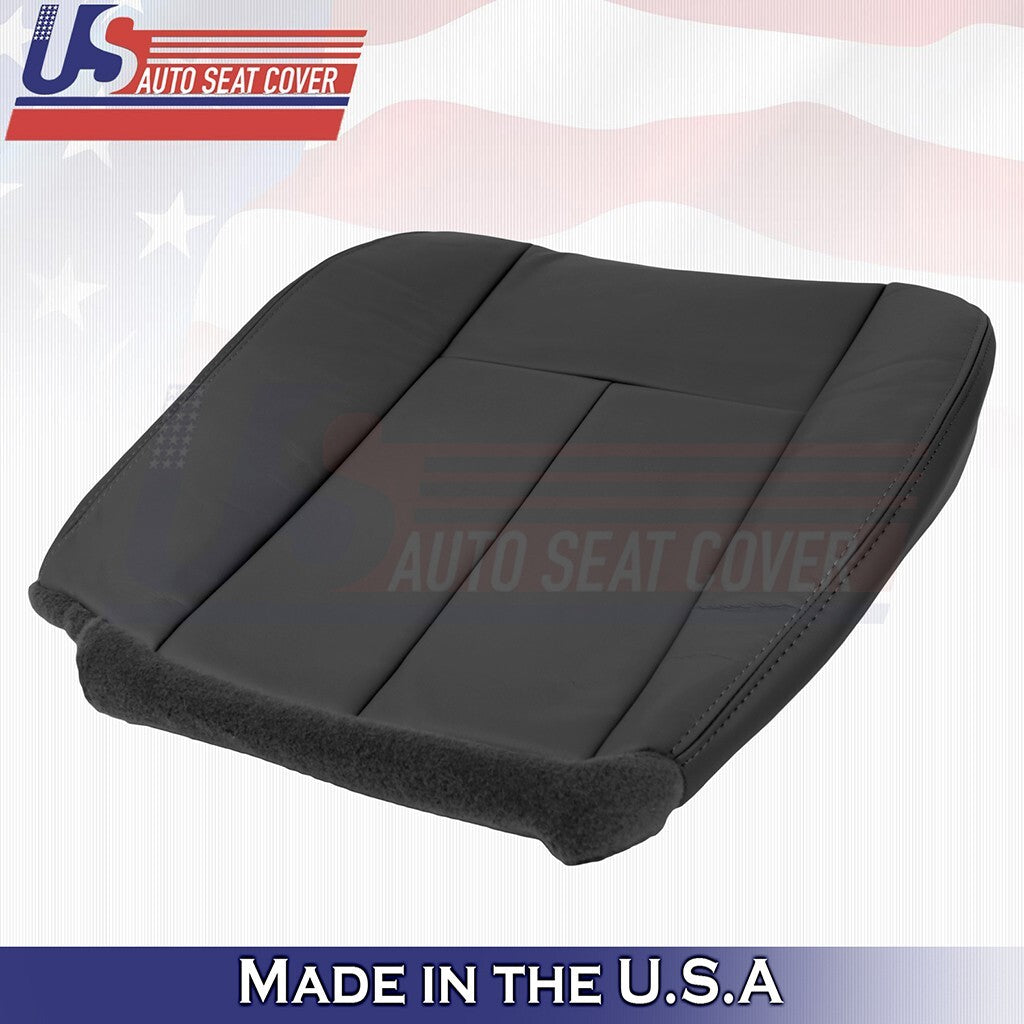 2005 to 2009 For GMC Envoy Driver Side Bottom Genuine Leather Seat Cover Black