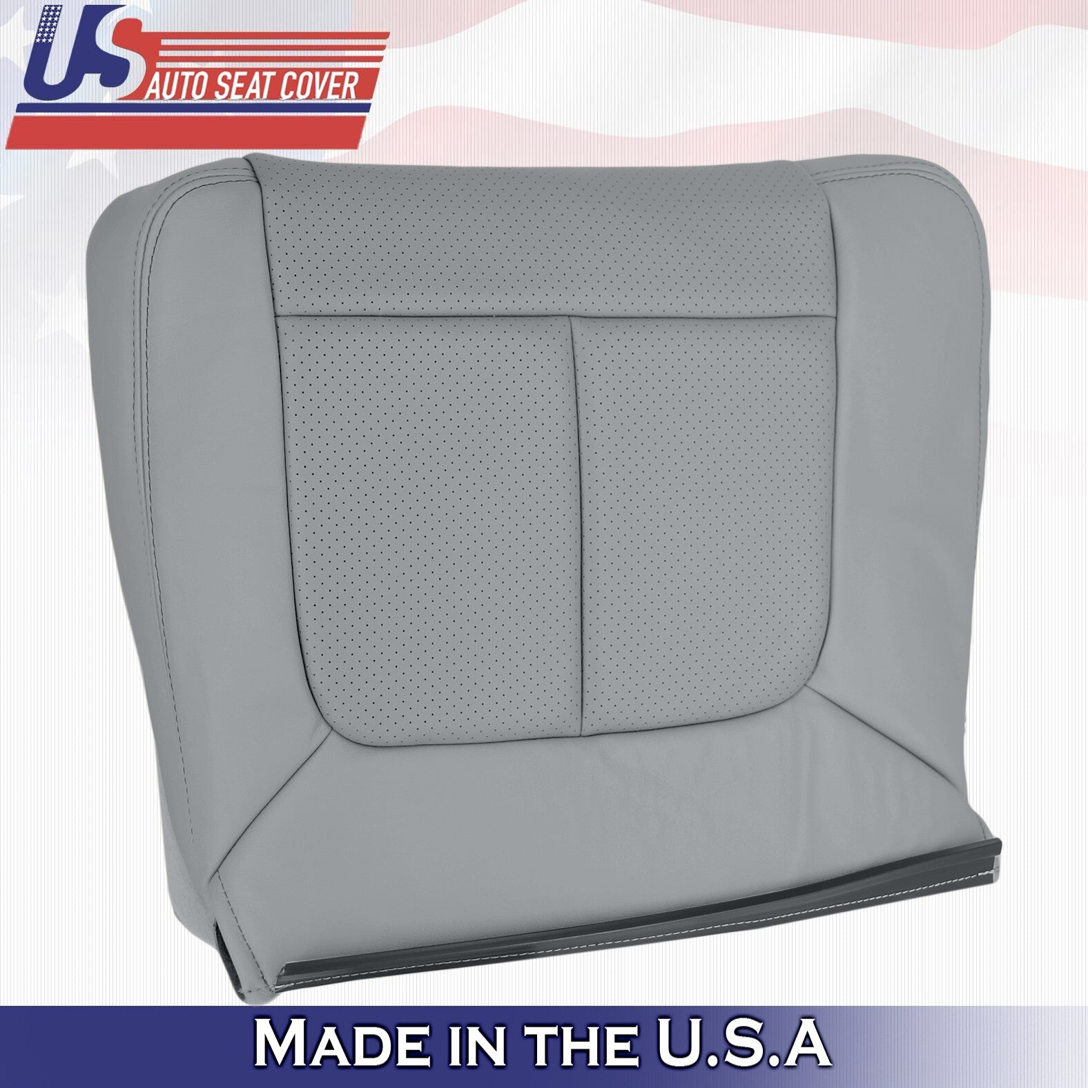2011 to 2016 For Ford F250 2nd Row Driver & Passenger Bottom Leather Covers Gray