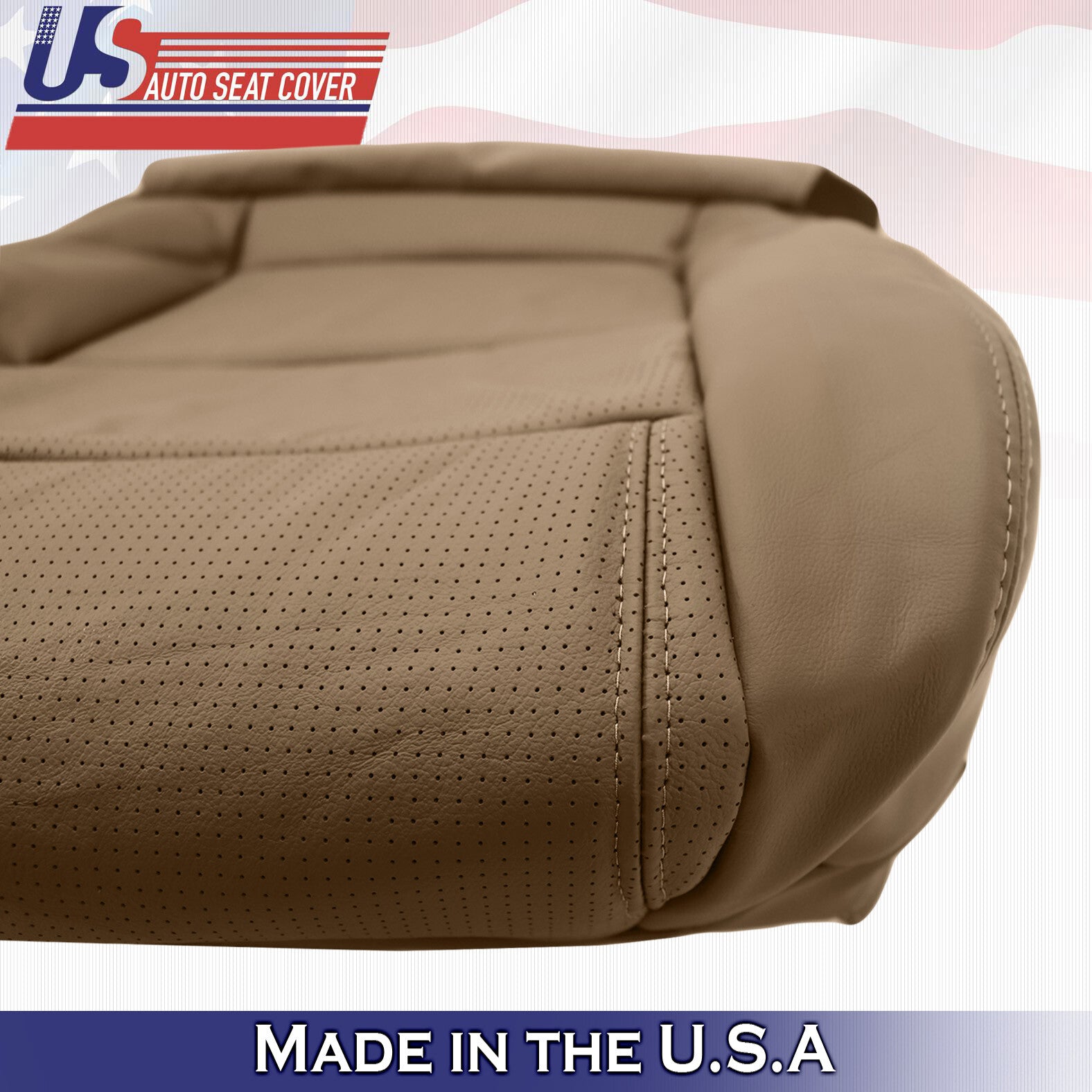 Fits 2004 2005 2006 Acura MDX PASSENGER Bottom Perforated Leather Seat Cover TAN