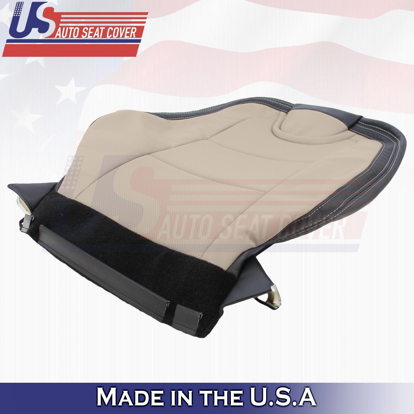 2010 to 2015 For Chevy Camaro Passenger Top Perforated Leather Cover Beige/Black