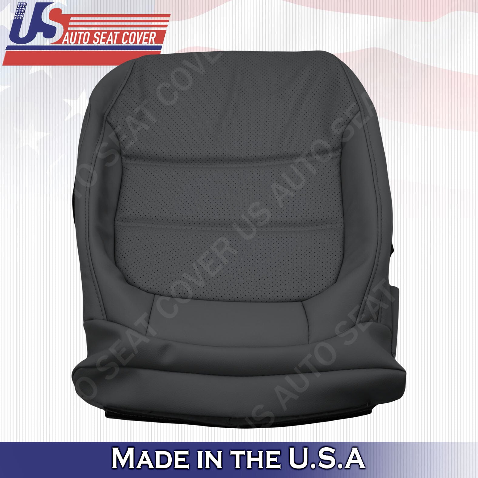 2011 to 2016 Volkswagen Jetta SE PASSENGER Bottom Perforated Leather Cover Black