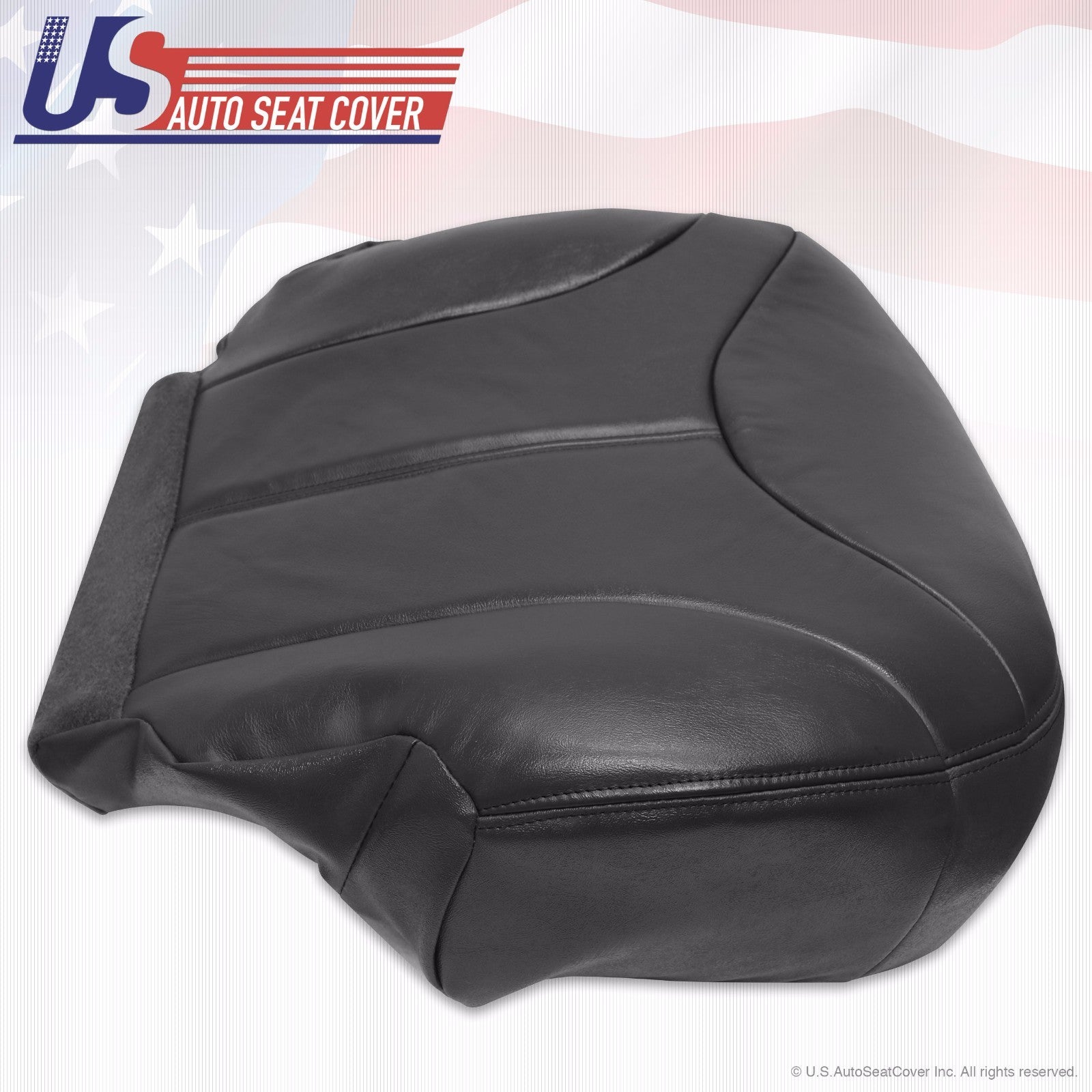 2001 2002 GMC Sierra 2500 2500HD Driver Side Bottom Leather Seat Cover Dark Gray