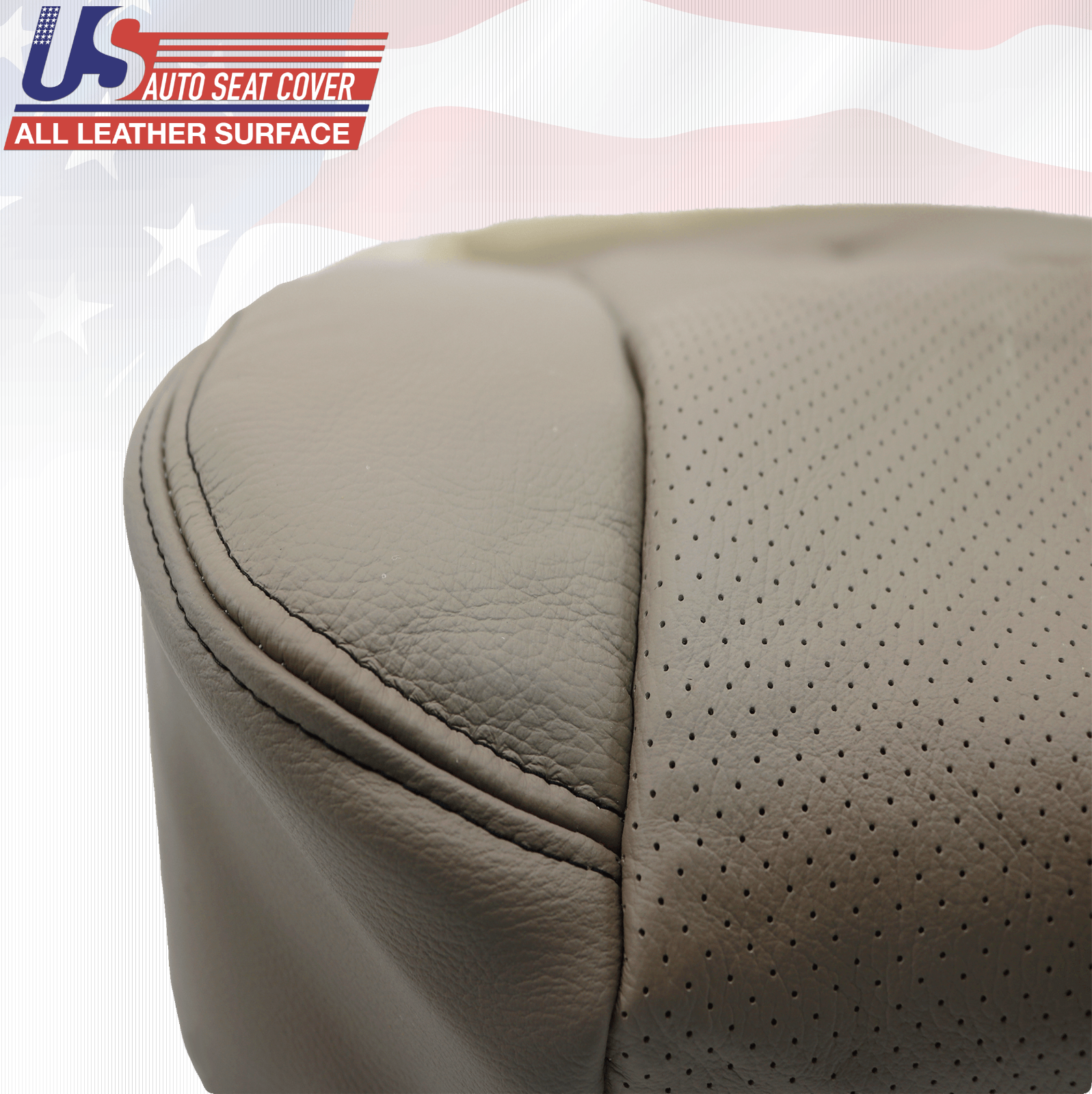 2013 to 2016 Fits Ford F250 Lariat Driver Bottom Leather Seat Cover Tan
