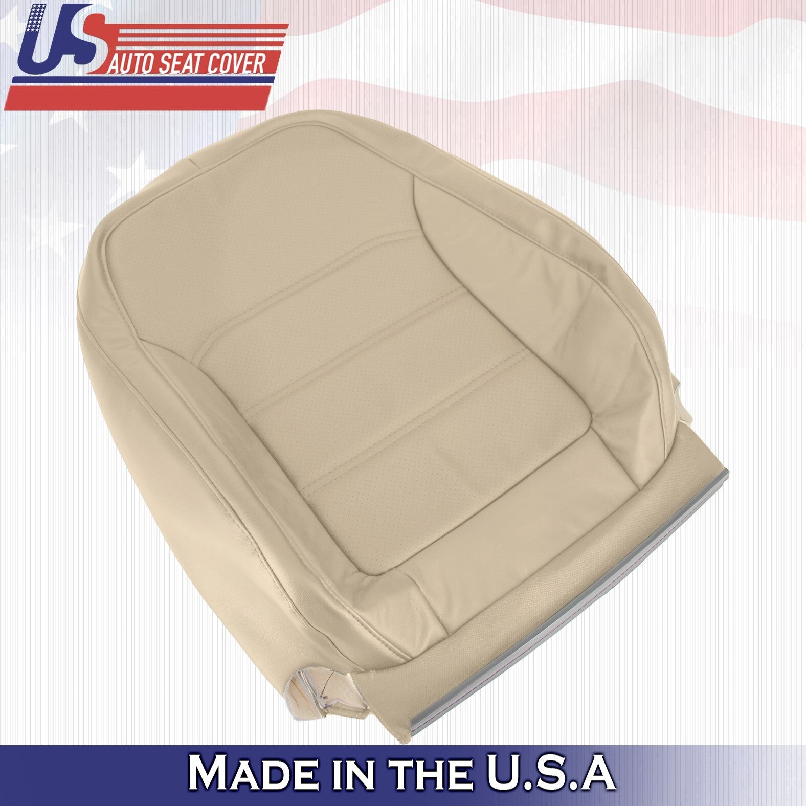 2012 to 2020 Fits Volkswagen Passat Front Passenger Top Leather Seat Cover Tan