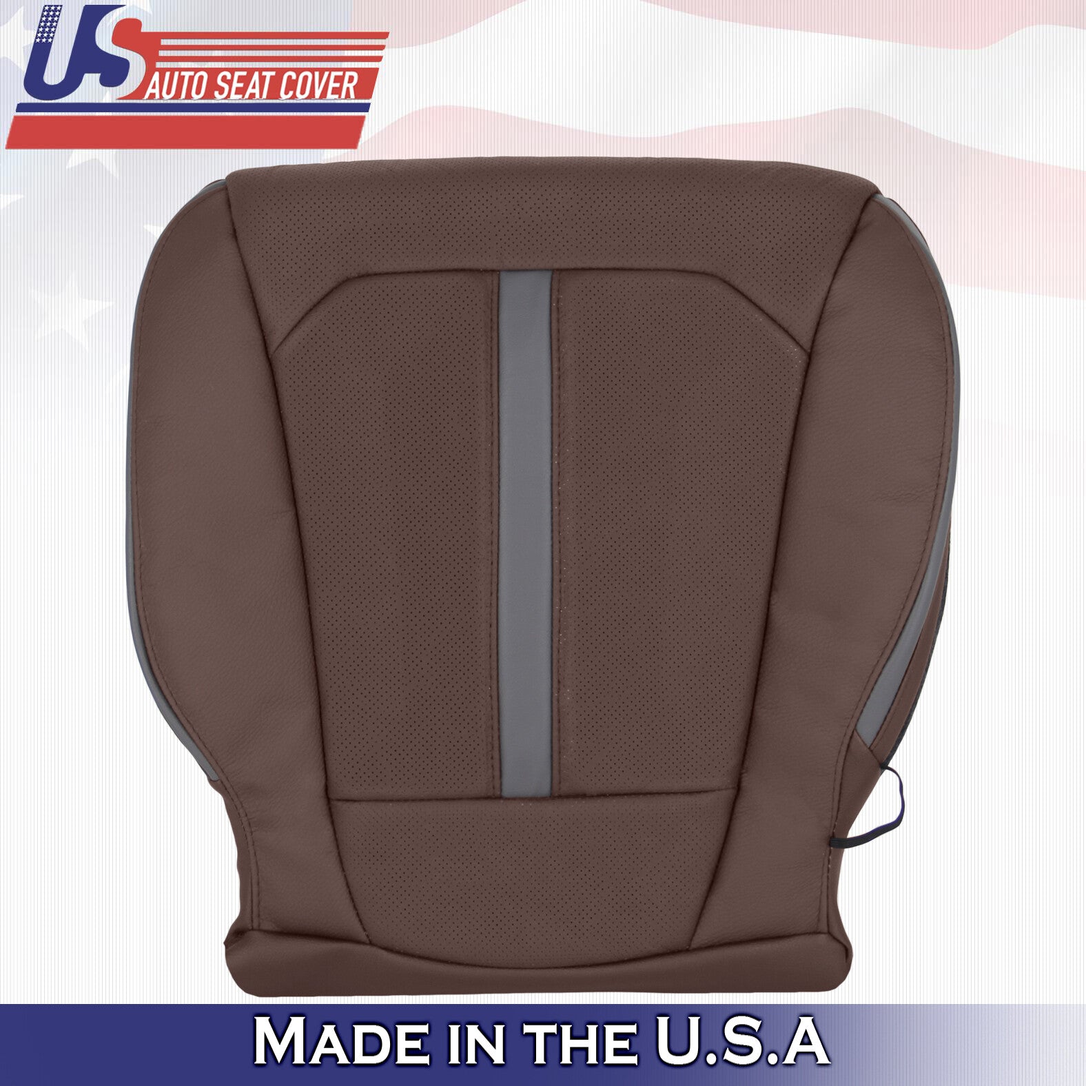 2020 For Ford F150 Platinum Driver & Passenger Bottom Leather Seat Covers Brown