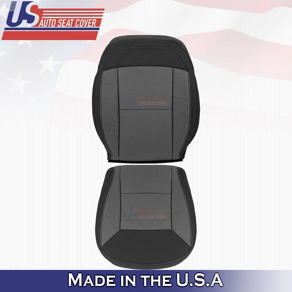 2014 to 2024 Fits Dodge Ram ProMaster 1500 Driver Top/Bottom Cloth Cover Gray