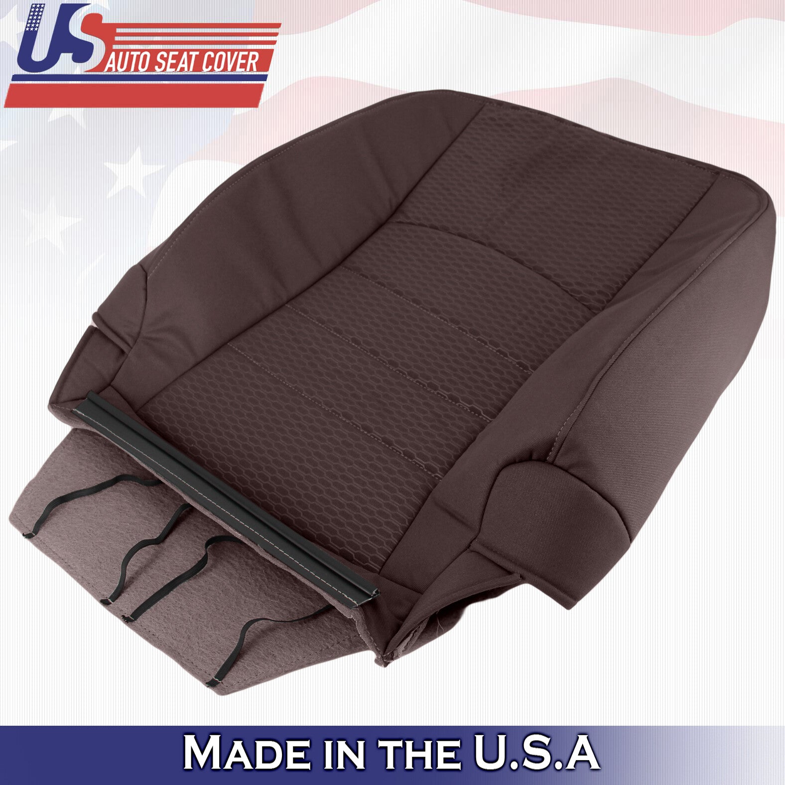 2013 to 2018 For Dodge Ram 4500 SLT Passenger Top Bottom Cloth Seat Covers Brown