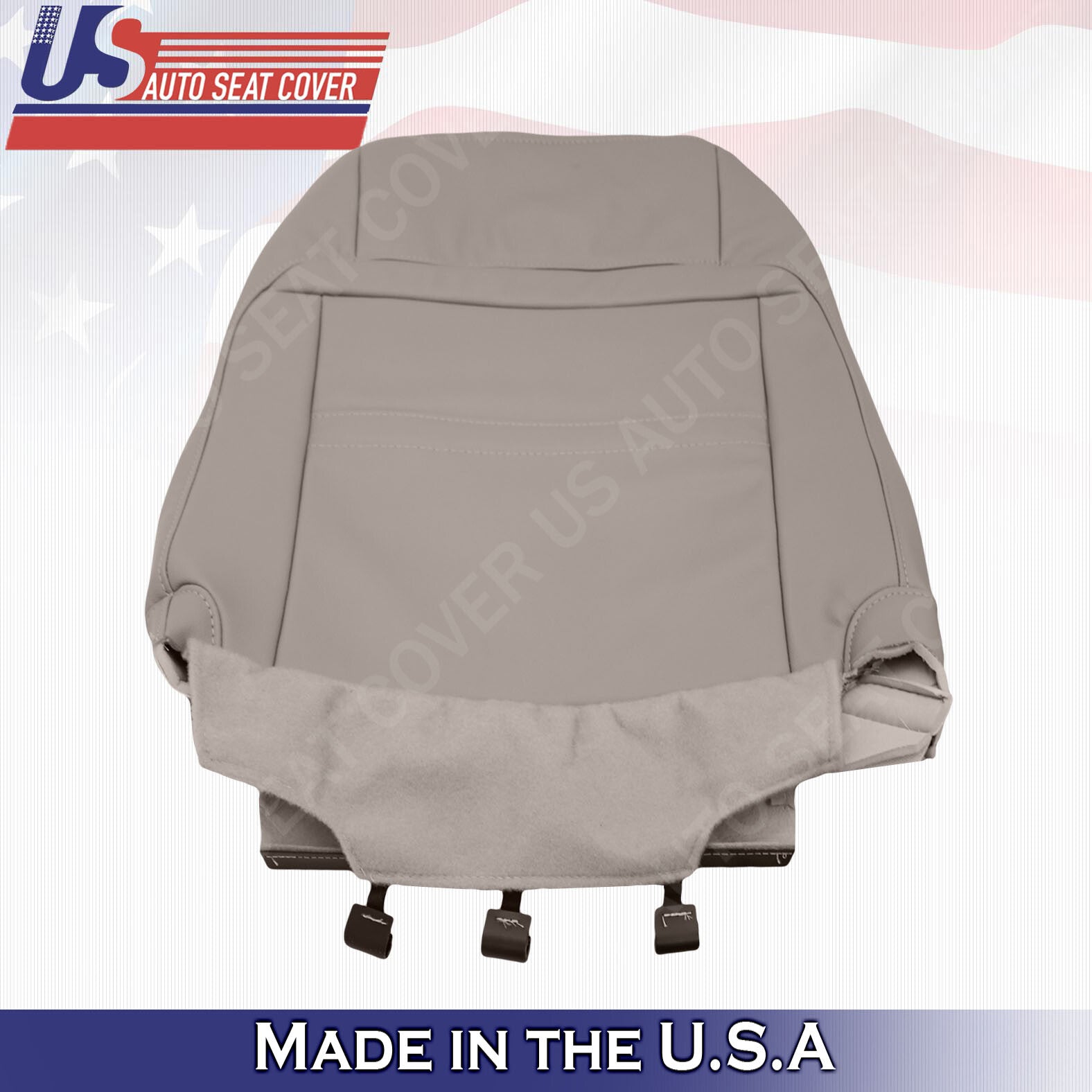 2011 To 2015 Ford Explorer Front Tops & Bottoms leather seat covers stone gray
