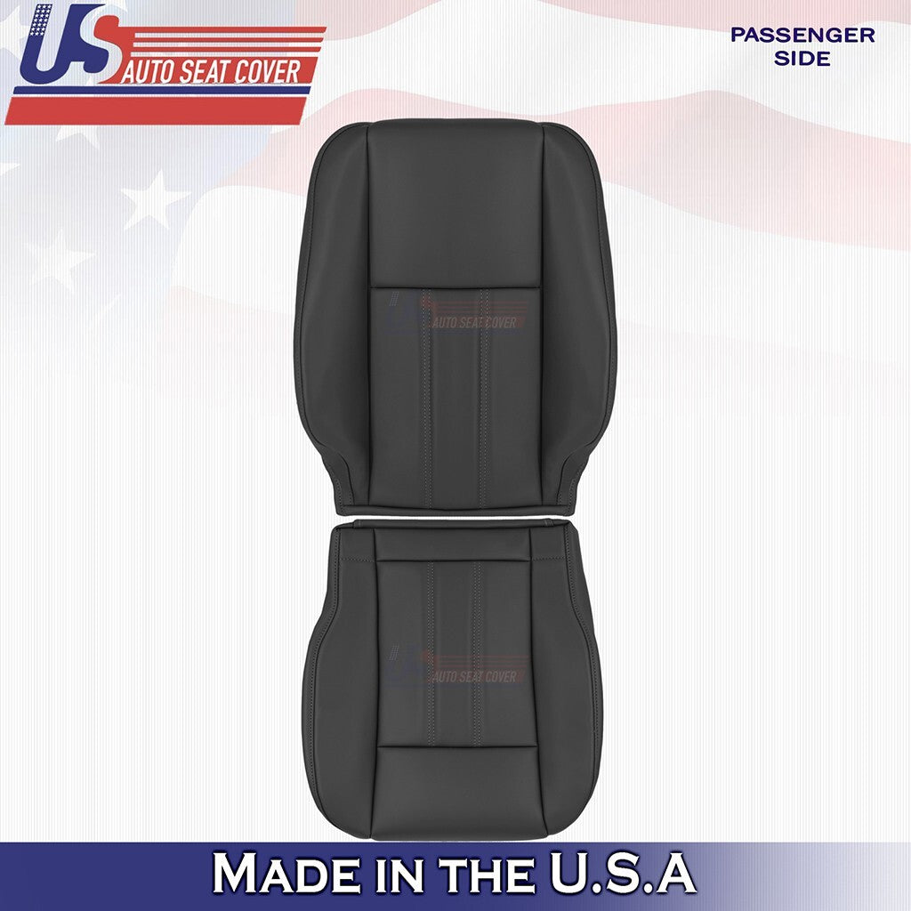 2008 to 2016 Fits Chrysler Town Country Passenger Top Bottom Leather Cover Black