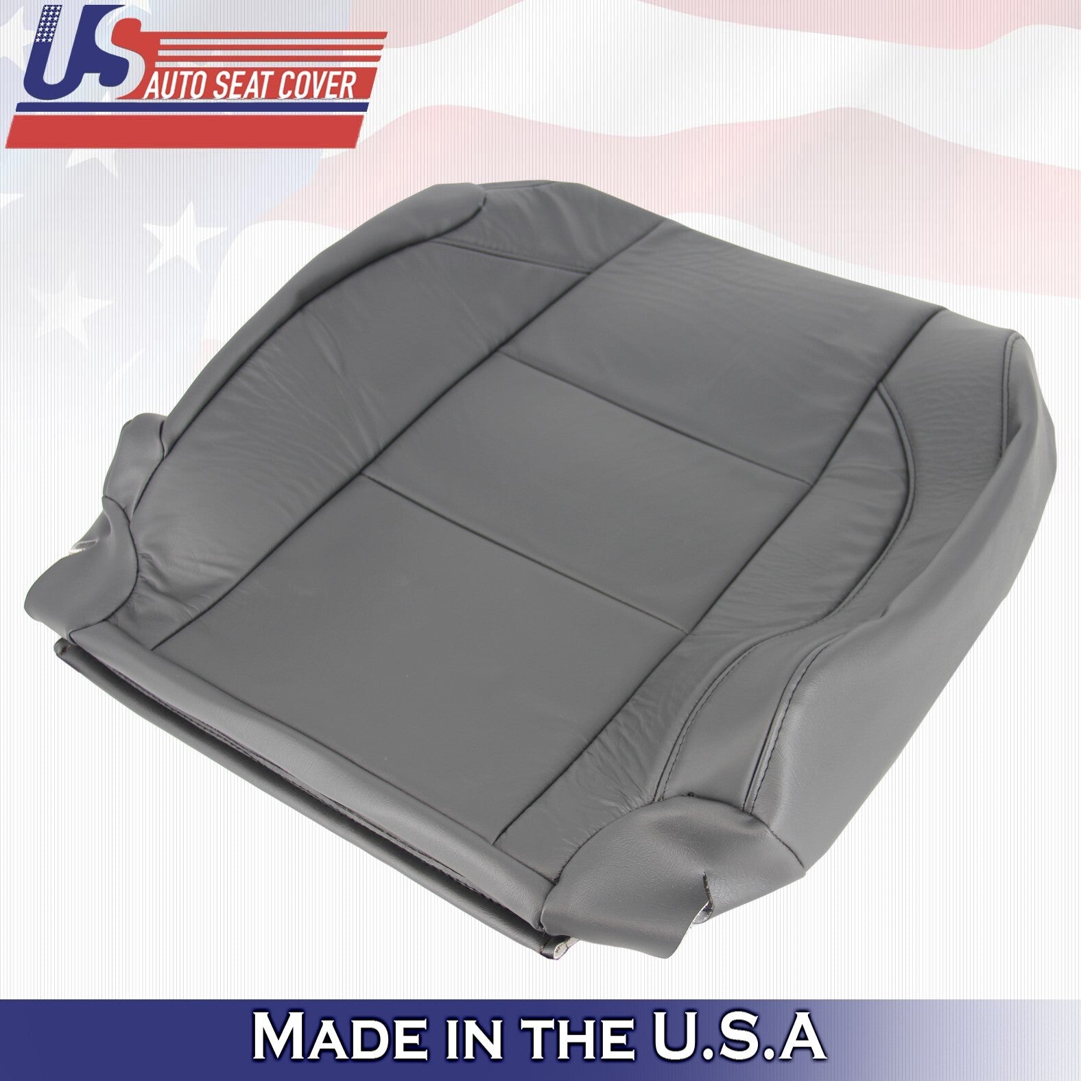 2005 to 2015 For Nissan Armada Titan Passenger Side Top Leather Seat Cover Gray