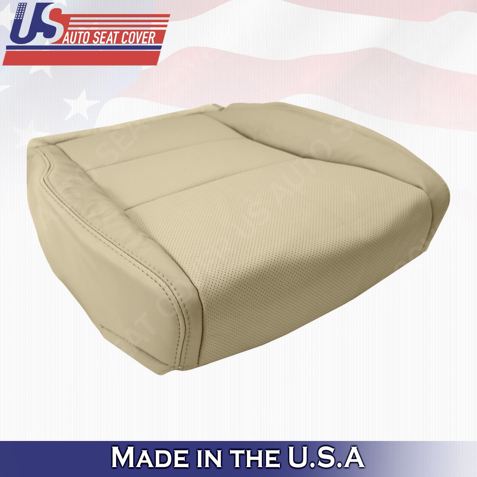 For 2007 - 2012 Acura RDX Driver Bottom Replacement Leather Seat Cover in TAN