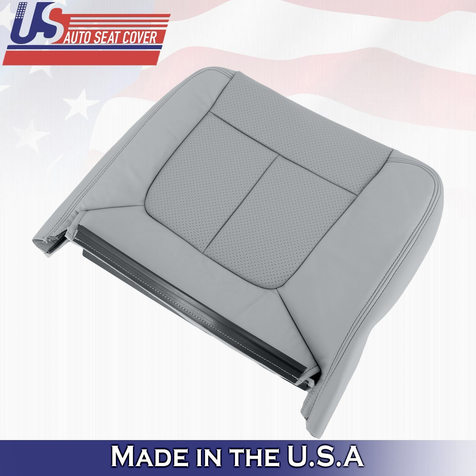2011 to 2016 For Ford F450 2nd Row Driver & Passenger Bottom Leather Covers Gray