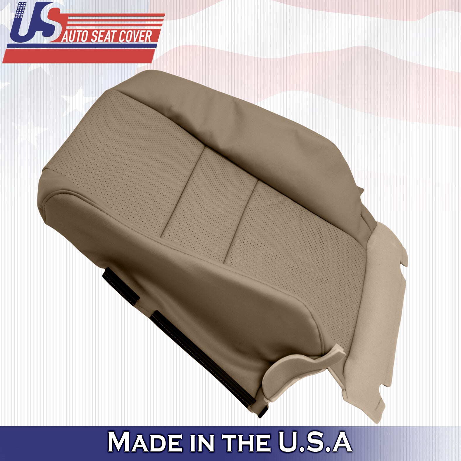 Front Driver & Passenger Tops Leather Cover Tan 2005 2006 2007 2008 For Acura RL