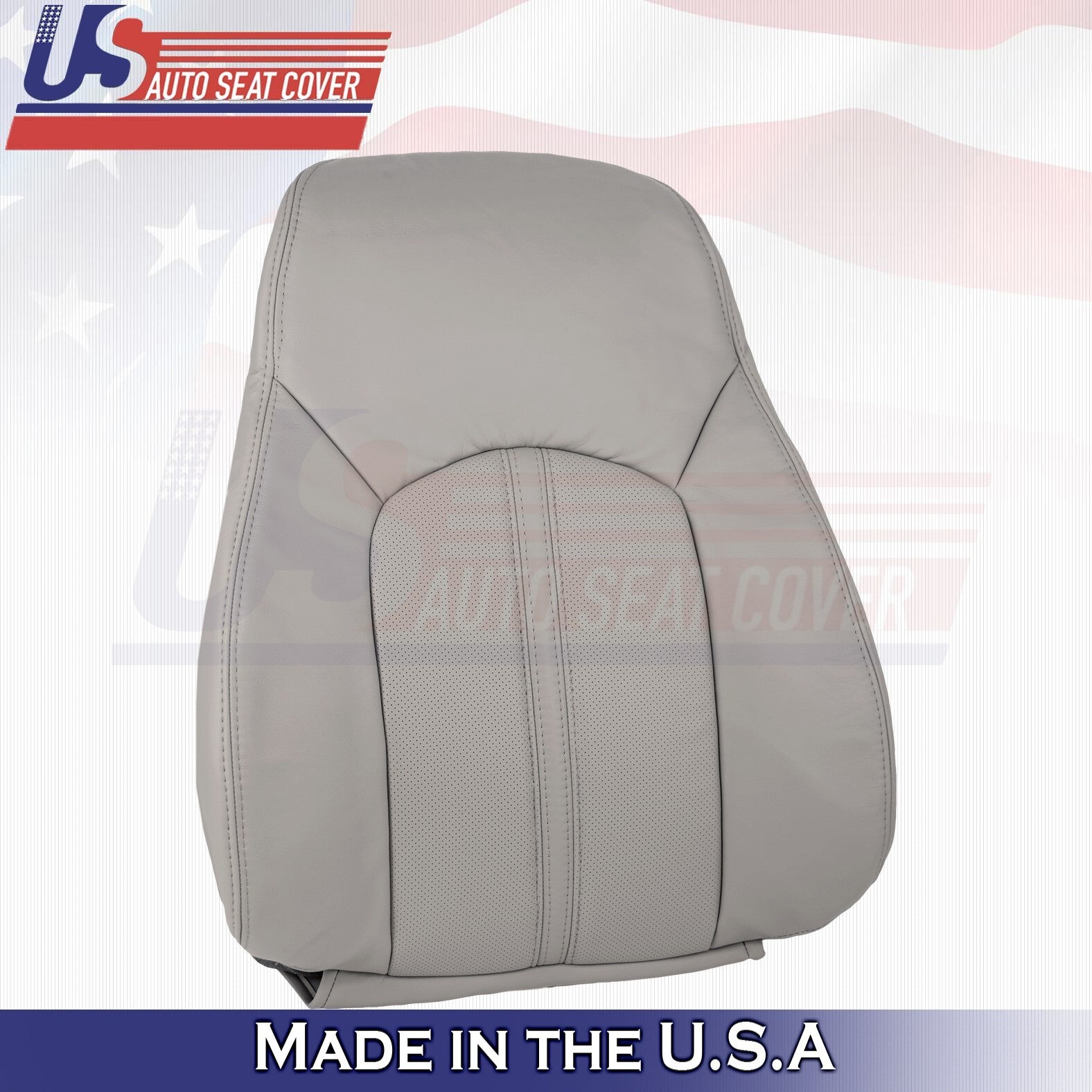 2008 to 2013 For Cadillac CTS Front 2 Top & 2 Bottom Leather Seat Covers Gray