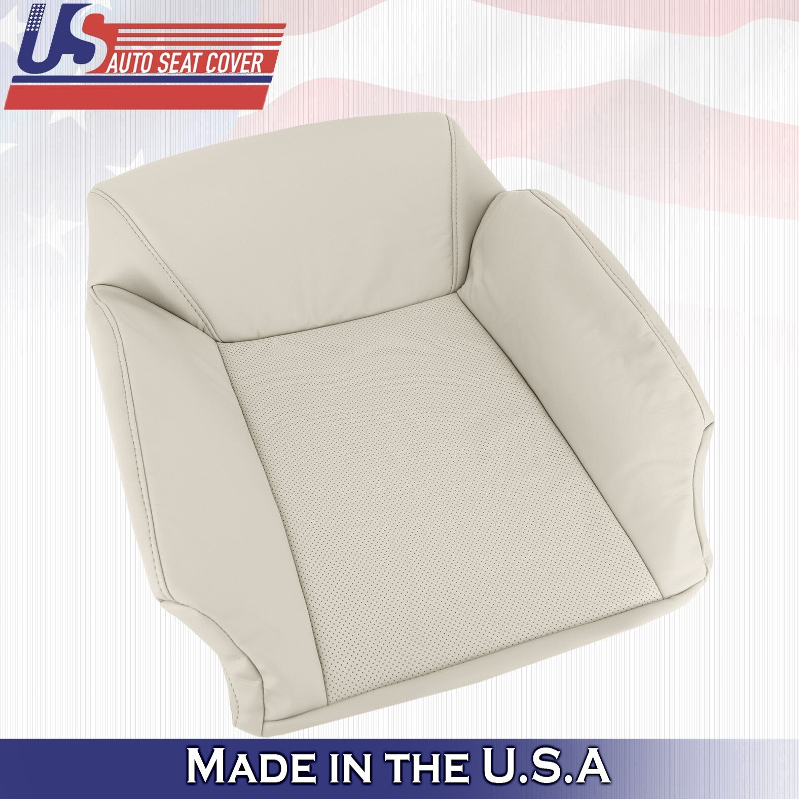2012 to 2015 For Lexus LX570 2x Tops & 2x Bottoms Leather w/Perf Covers Lt Tan