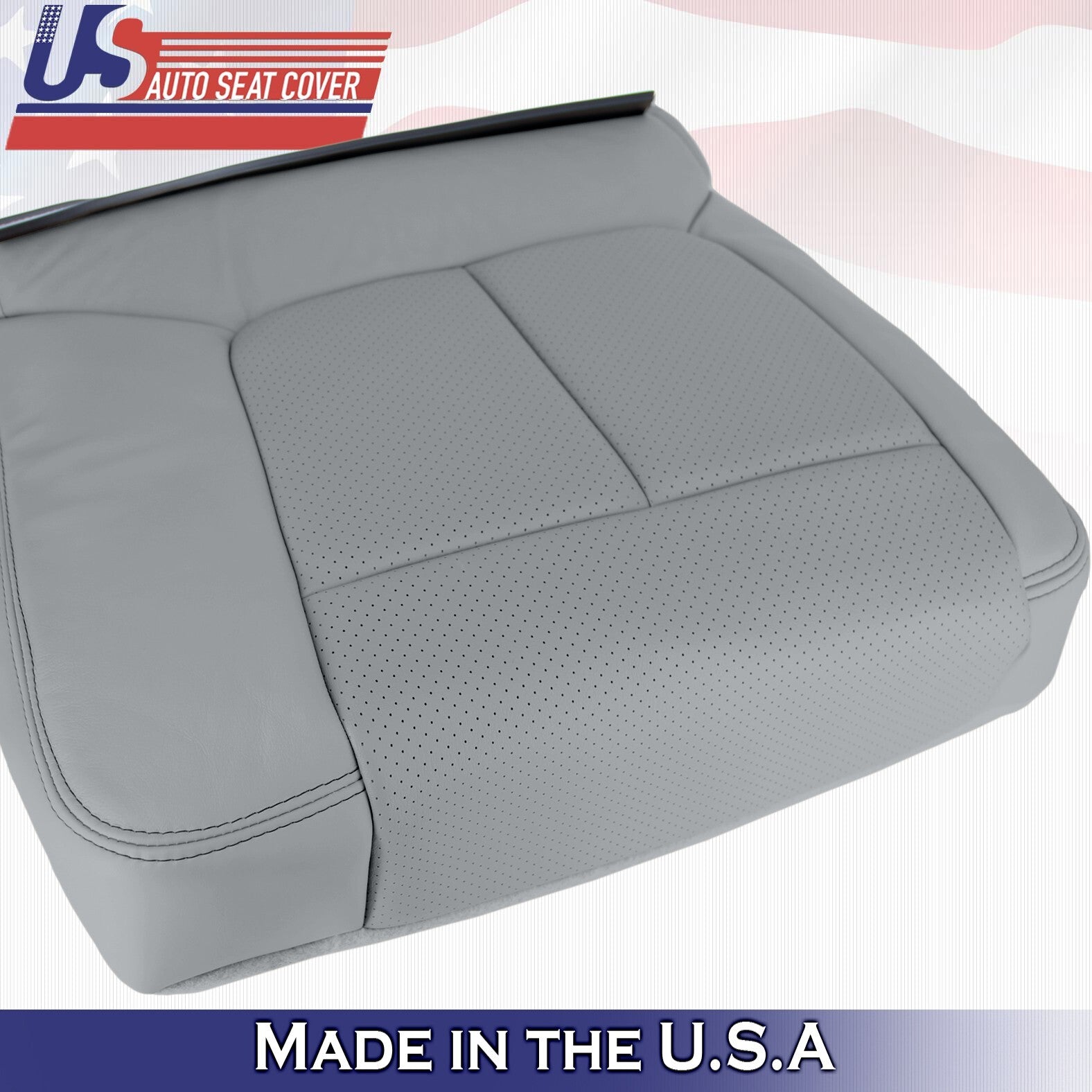 2014 2015 2016 For Ford F450 F550 2nd Row Passenger Bottom Leather Cover Gray