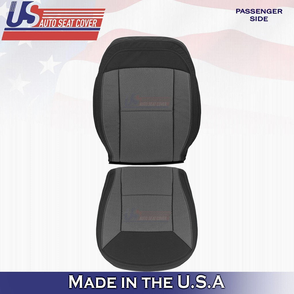 2014 to 2024 For Dodge Ram ProMaster Passenger Bottom & Top Cloth SeatCover Gray