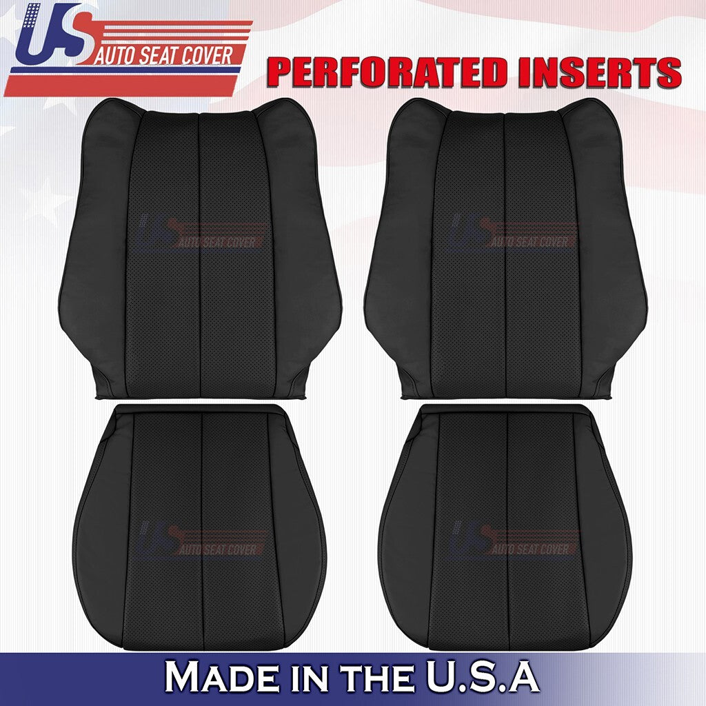 1999-2003 FOR Toyota Camry Solara Driver&Passenger BottomsTops Leather Cover Blk