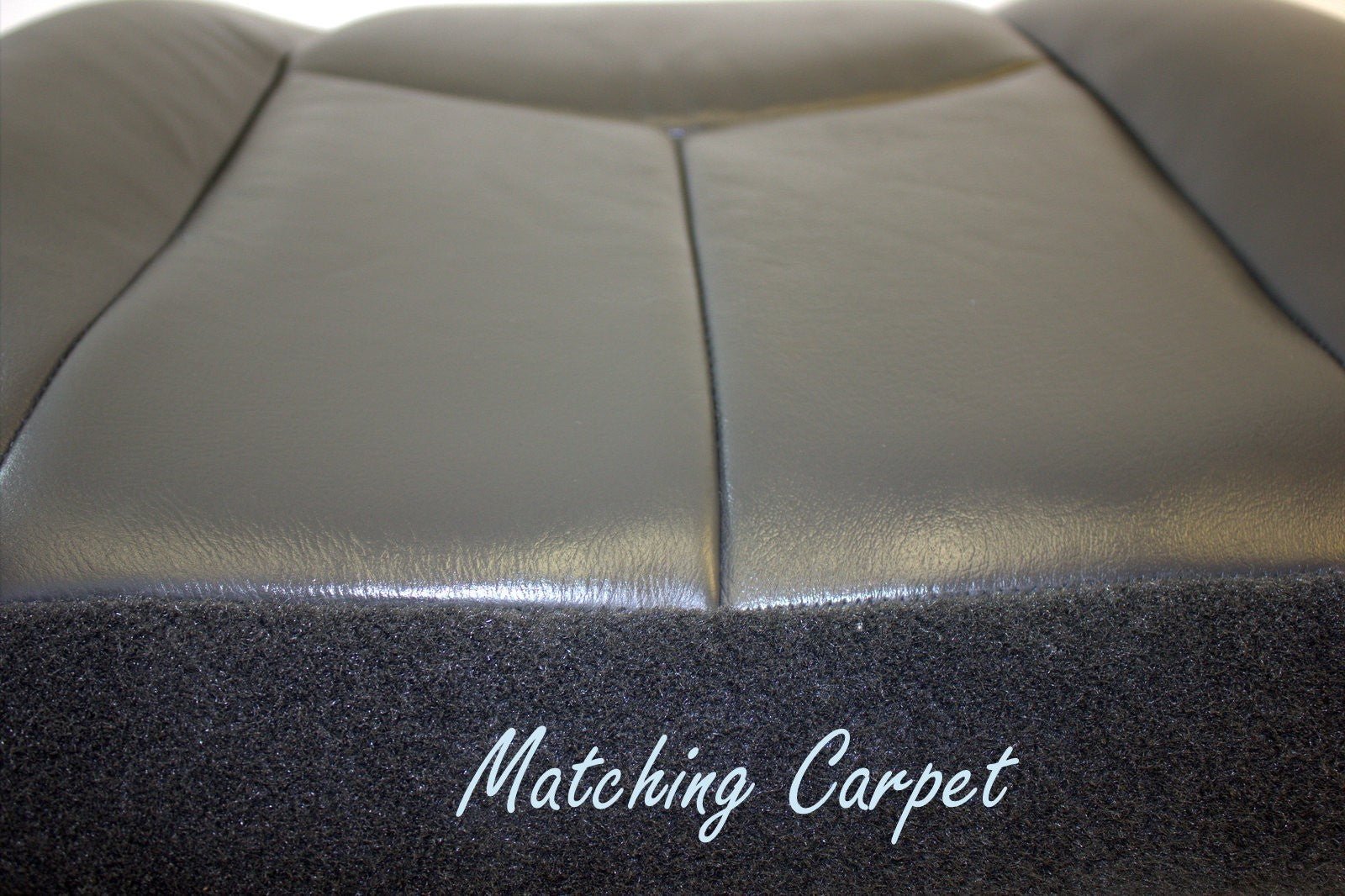 2003 - 2006 Silverado Driver Bottom OEM Replacement Leather Seat Cover Dark Gray