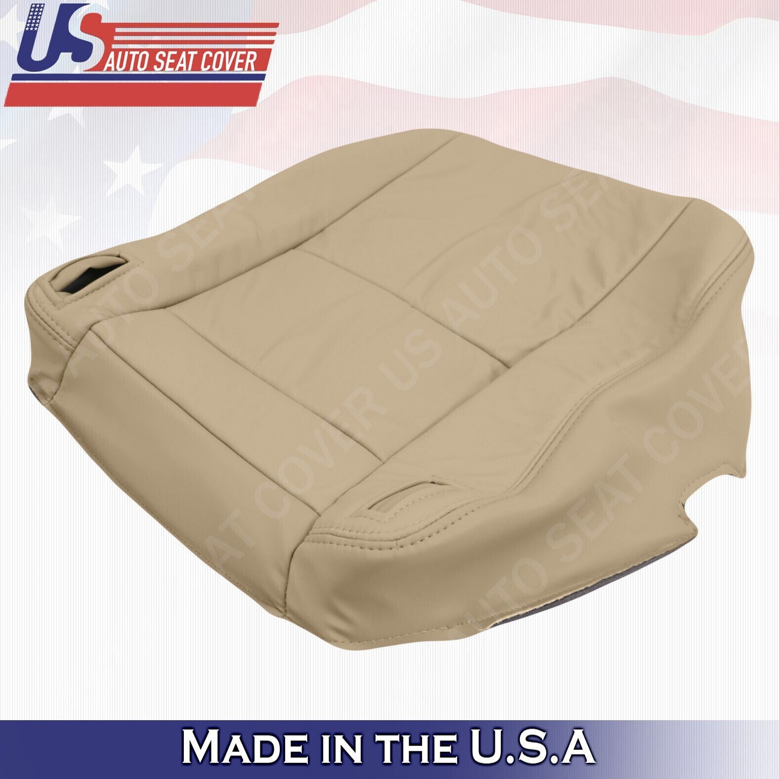 2000 2001 For Lexus ES300 2x Top & 2x Bottom Leather Seat Covers Ivory Tan
