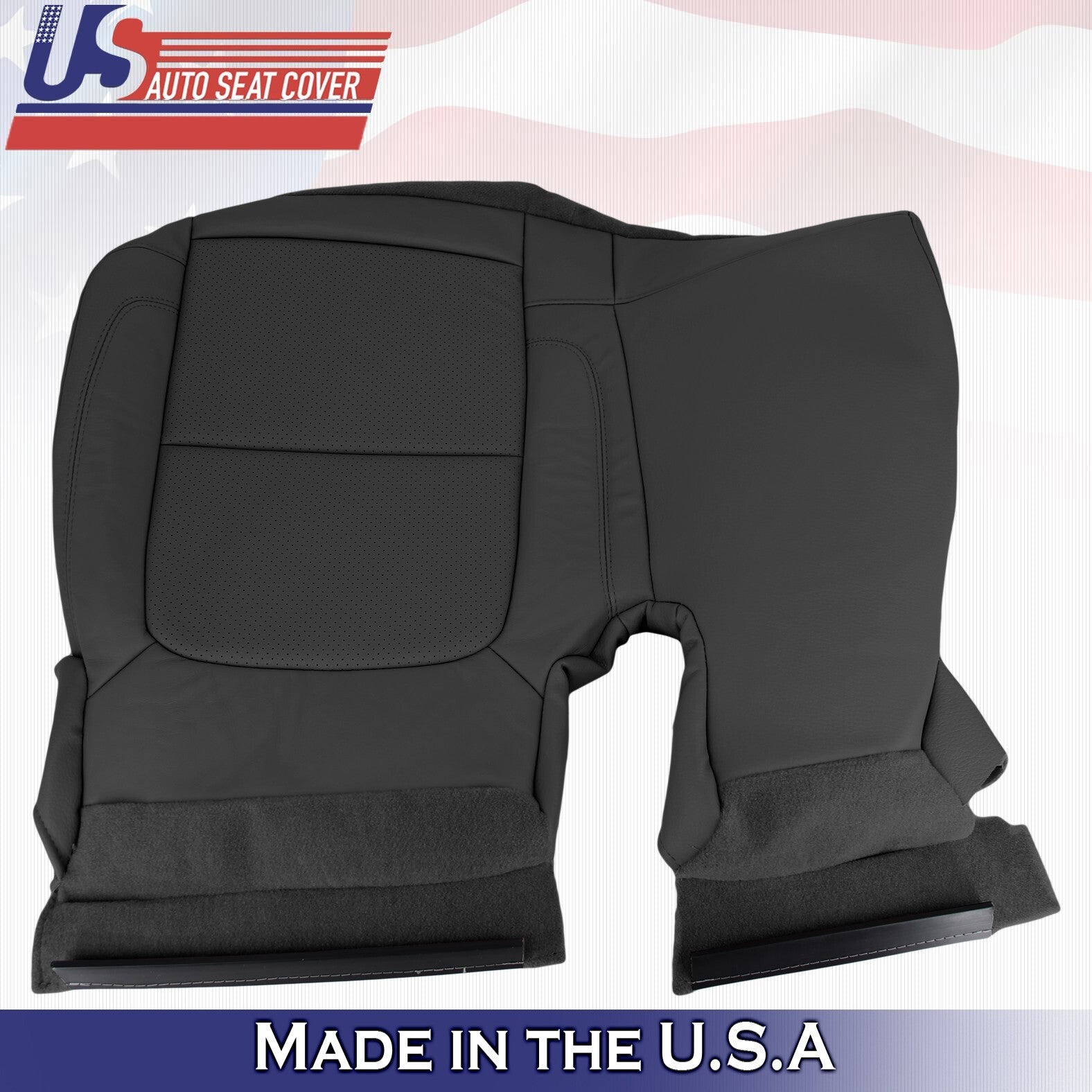 2014 2015 For Ford Explorer 2nd Row Driver Bottom Perforated Leather Cover Black