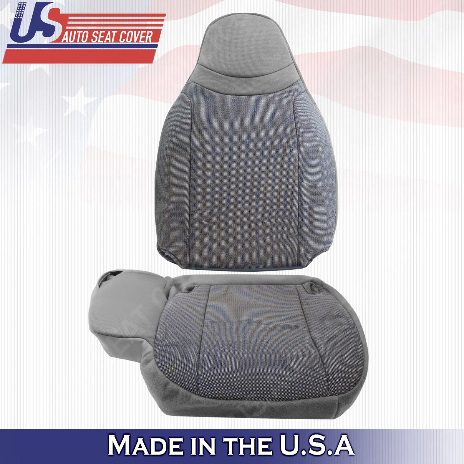 2000 2001 2002 Ford Ranger XL XLT TOP & BOTTOM cloth seat cover Gray