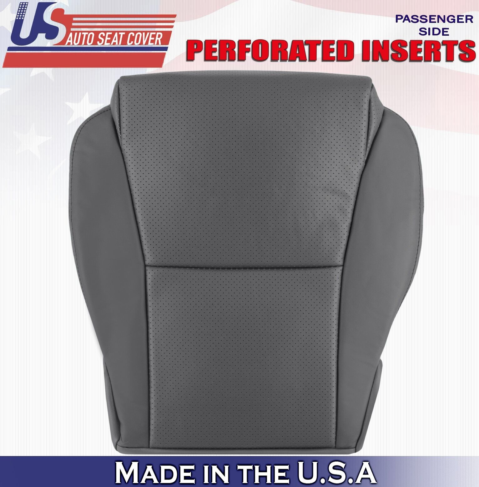 2005 For Toyota Solara Convertible Passenger Side Bottom Leather Seat Cover Gray