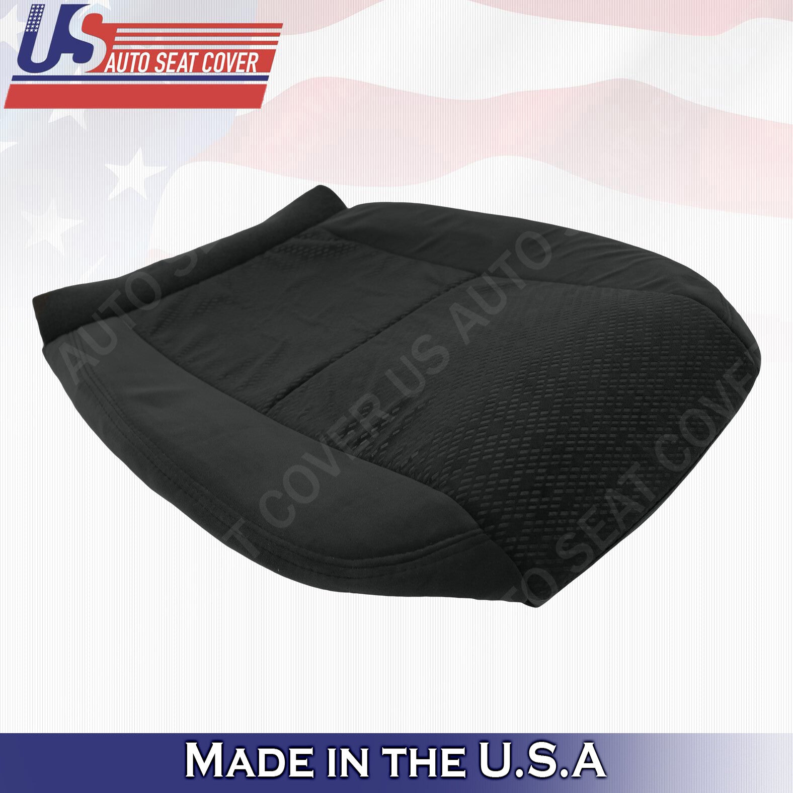 2007 2008 GMC Sierra Driver Side Bottom Cloth Seat Cover Replacement "Black"