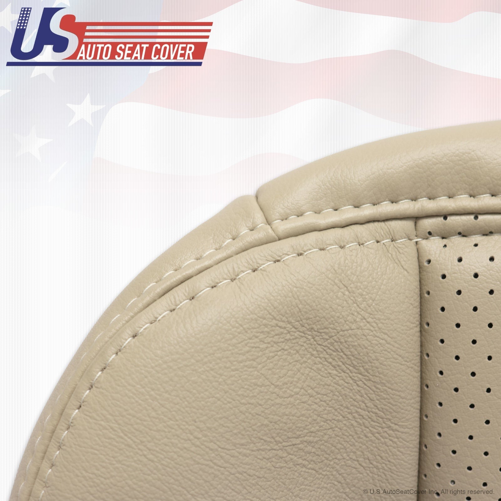 2003 2004 Lincoln Navigator Driver Bottom Replacement Leather Seat Cover TAN