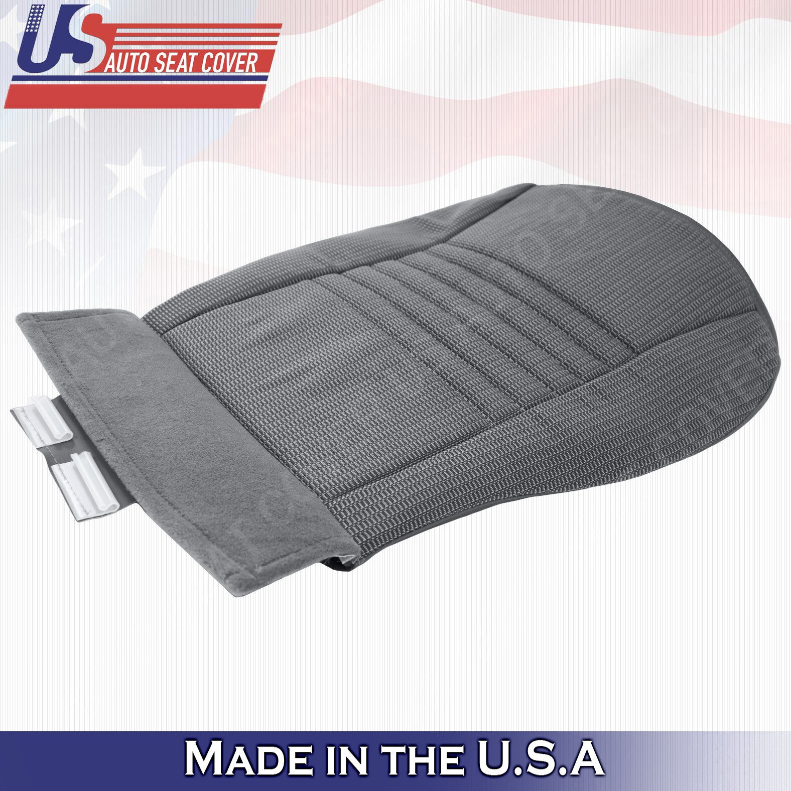 2006 to 2009 For Dodge Ram 1500 Passenger & Driver Bottom Cloth Seat Cover Gray