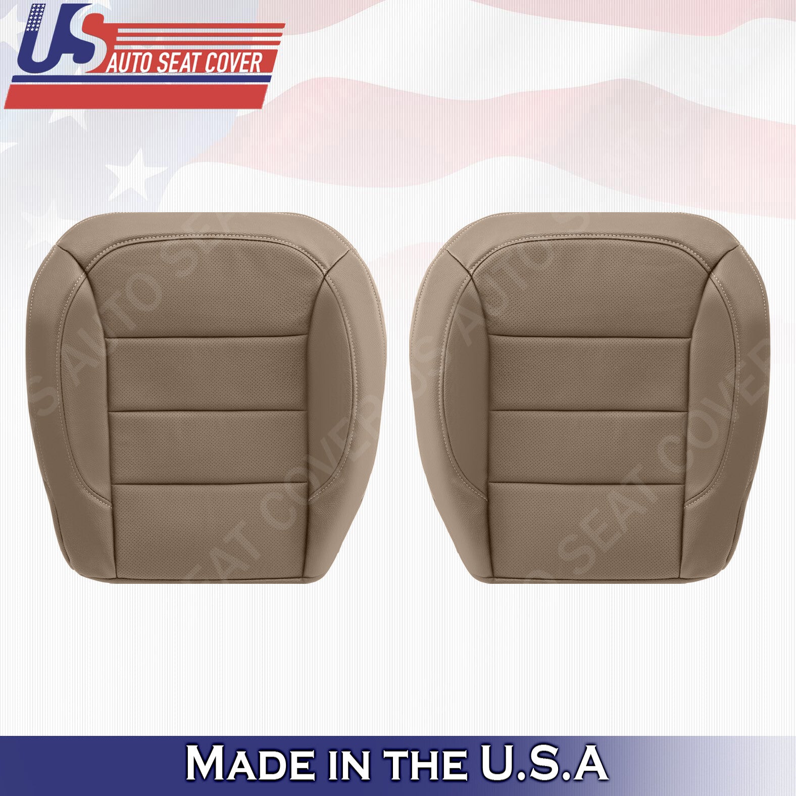 Tan Bottoms Perforate Leather Cover For 2012 2013 Mercedes Benz ML  ML350 ML400