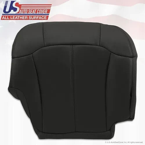 1999 to 2002 For Chevy 1500 Driver Bottom Leather Seat Cover Black graphite
