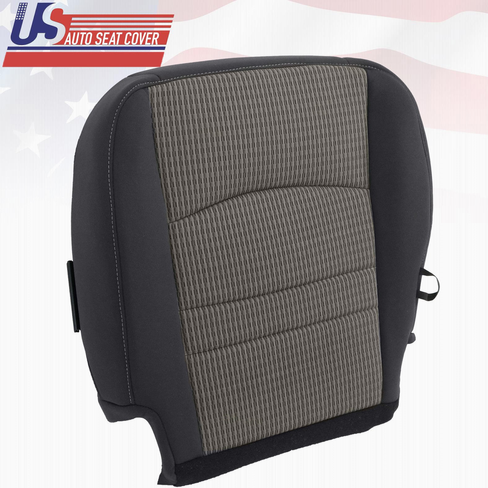 Driver-Passenger Bottoms CLOTH Covers 2tone Gray 2009 to 2012 For Dodge Ram