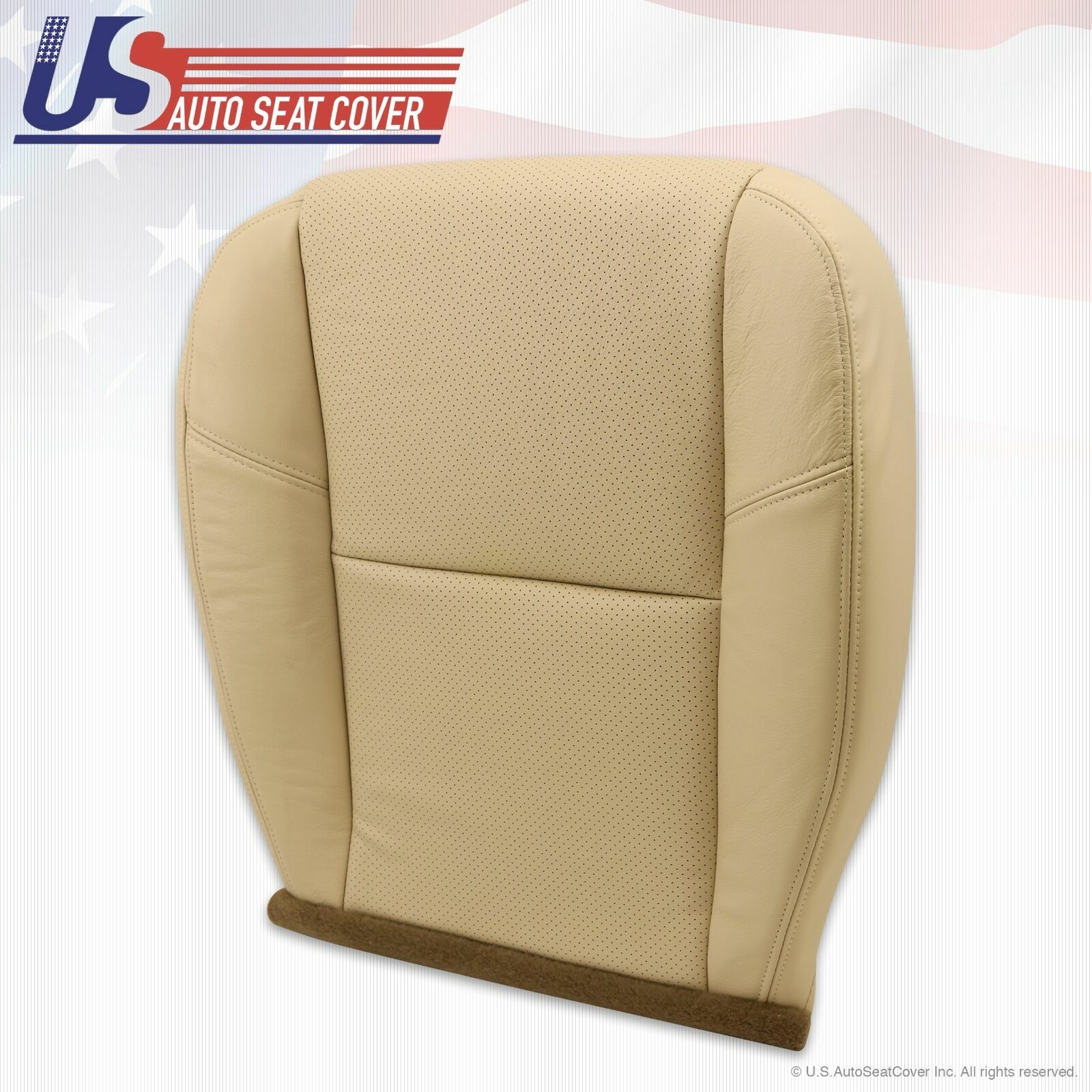 2011 Cadillac Escalade Driver Side Seat Bottom Leather Cover Tan Perforated