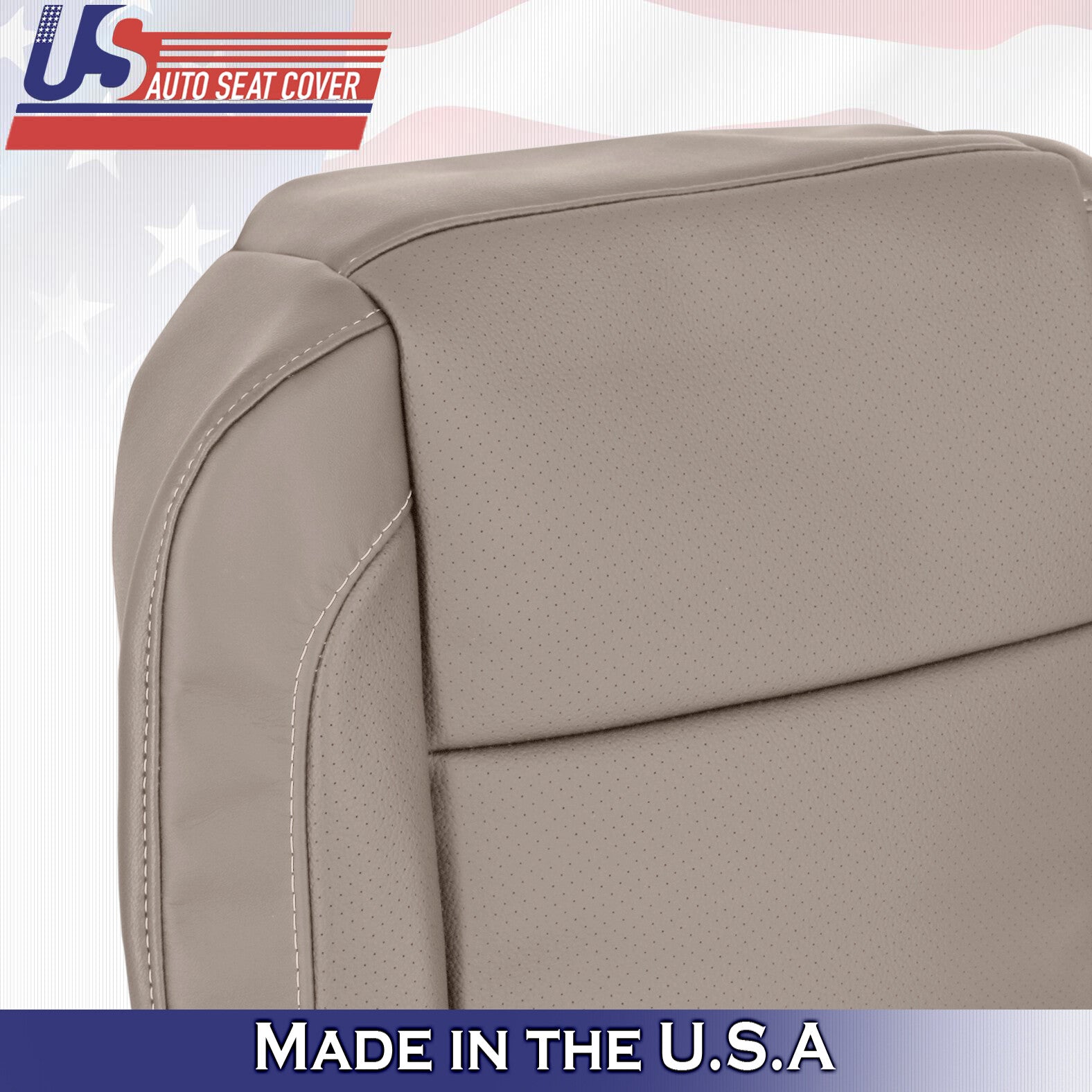 Left Bottom PERFORATED Leather Cover Tan 2017 2018 2019 Suburban Tahoe Silverado