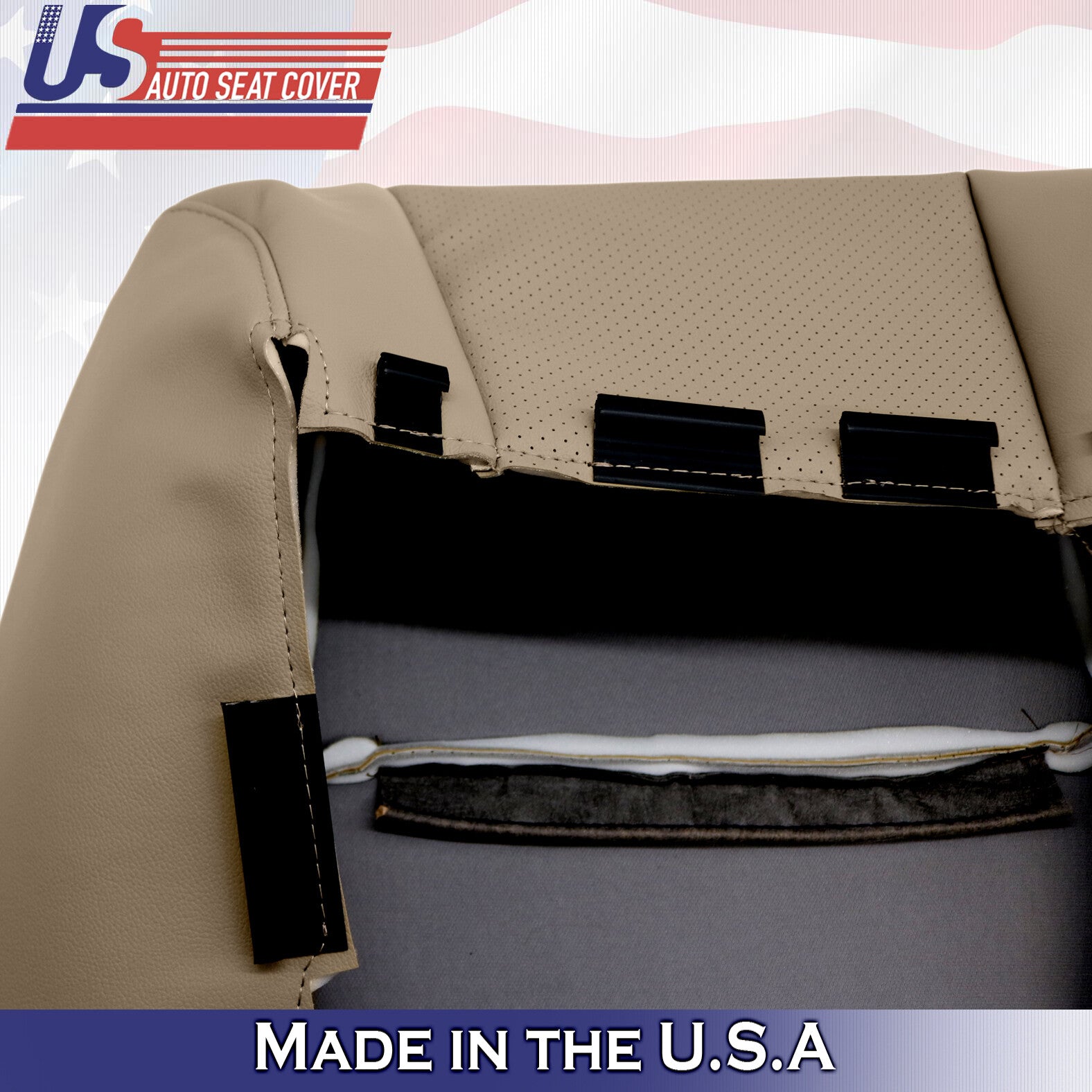 Front Driver & Passenger Tops Leather Cover Tan 2005 2006 2007 2008 For Acura RL