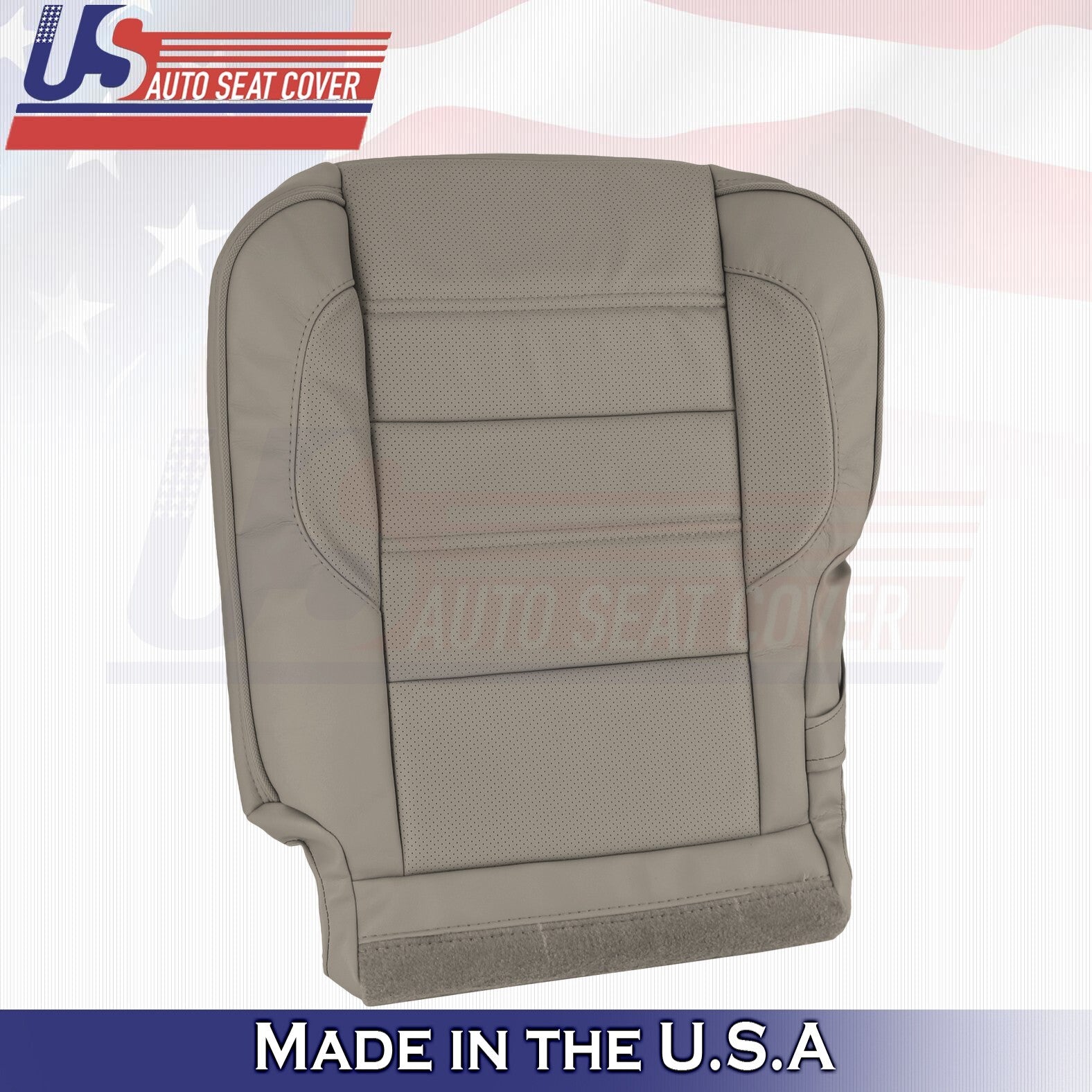 2015 For GMC Sierra Denali Rear Passenger Top & Bottom Leather Seat Covers Tan