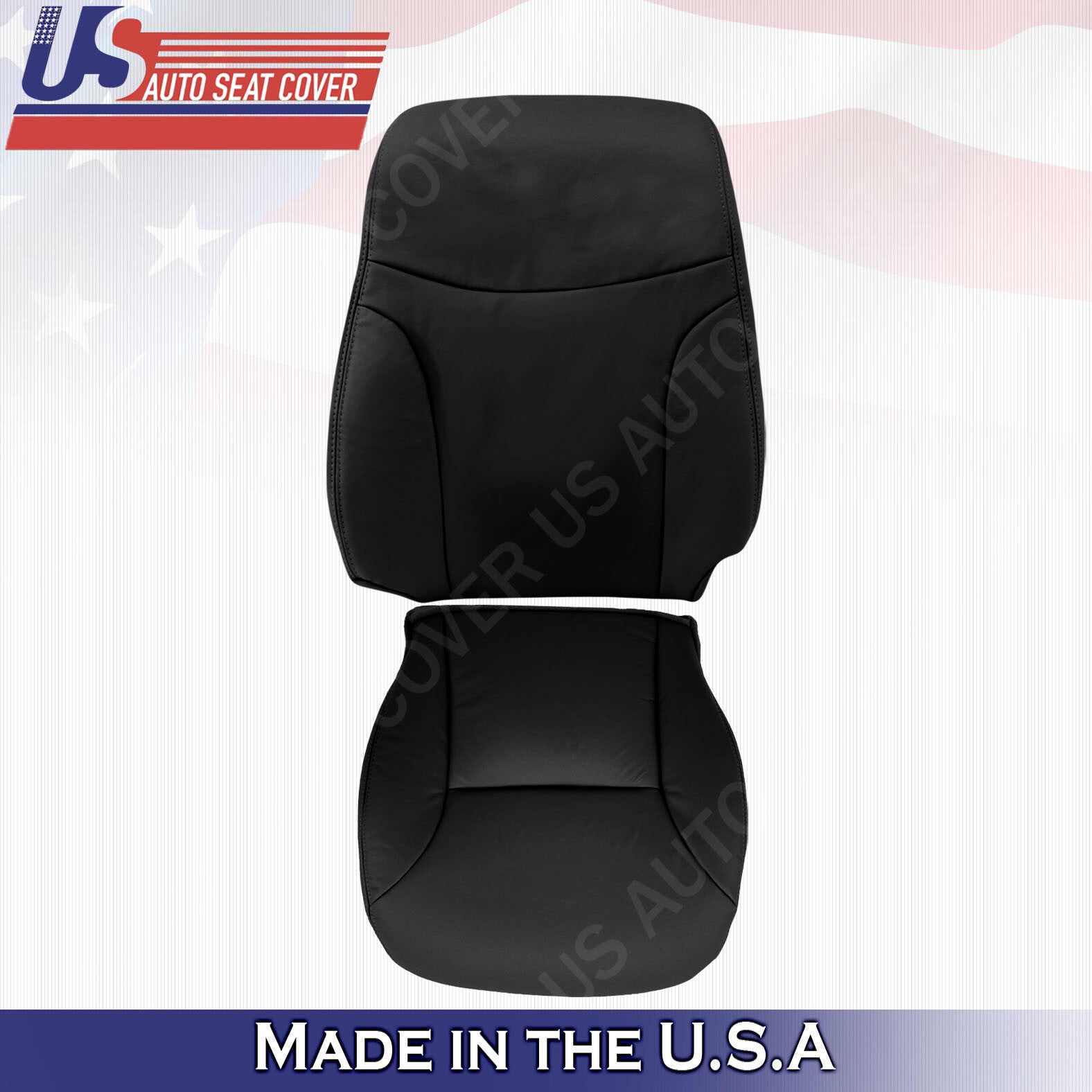For 2002 2003 2004 2005 2006 Lexus ES300 Front Top & Bottom Leather Cover Black