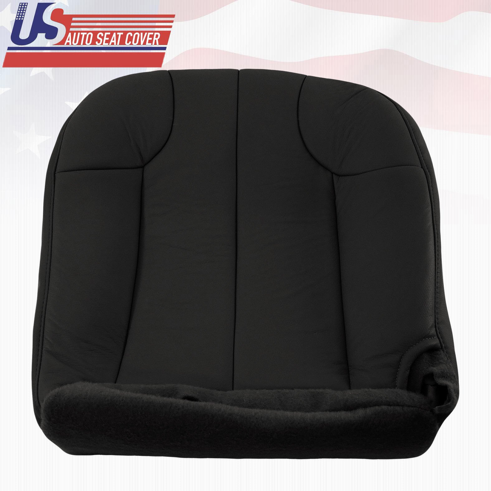 1999 2001 Fits Jeep Grand Cherokee Driver Bottom Leather Seat Cover Black