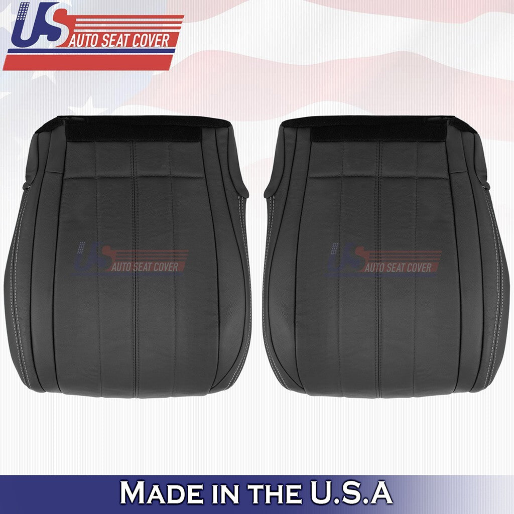 2014 For Infiniti QX70 Driver & Passenger Bottoms Genuine Leather Cover In Black