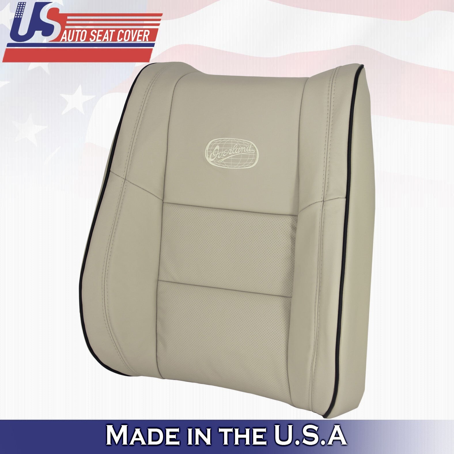 2017 For Jeep Grand Cherokee OVERLAND Passenger Top & Bottom Leather Covers Tan