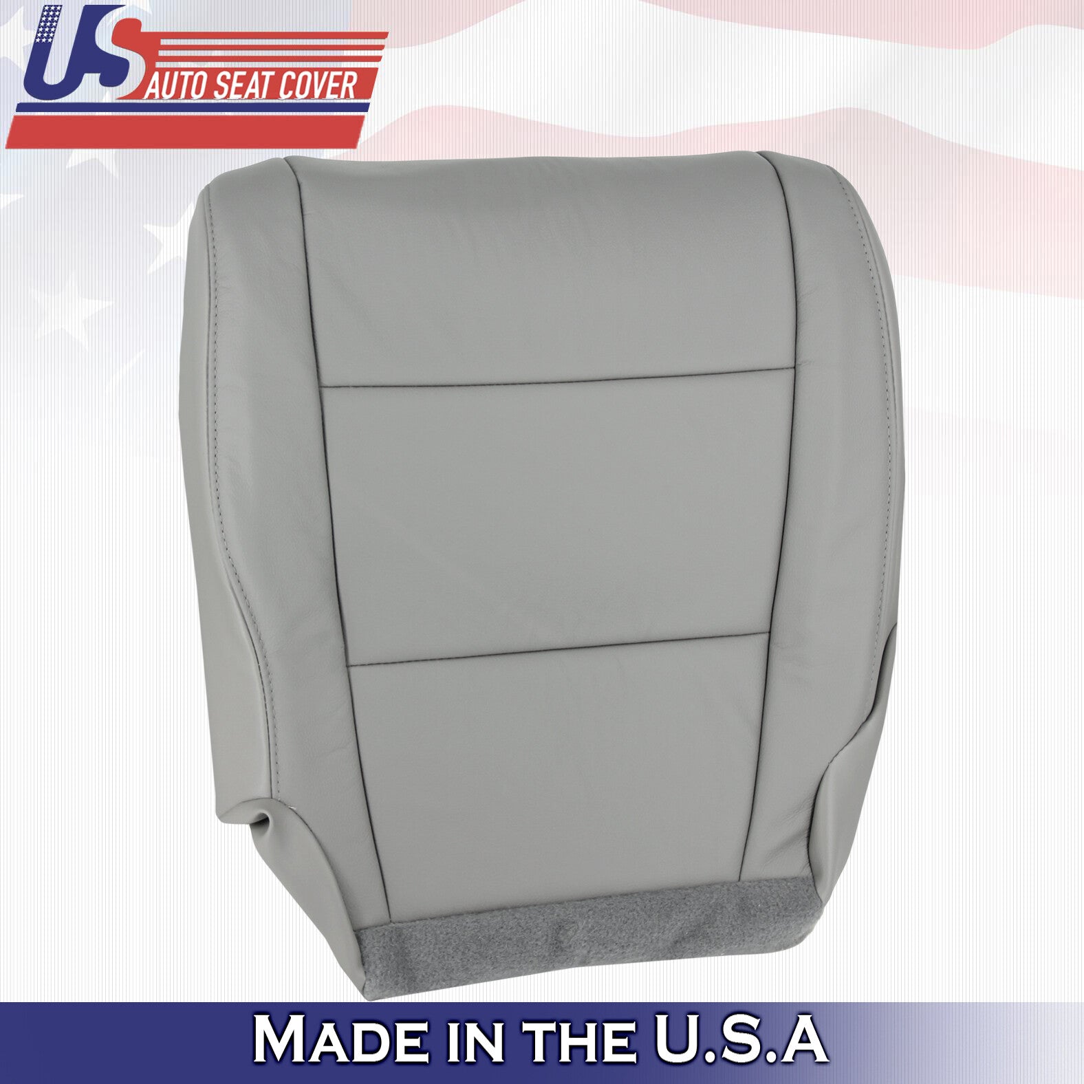 2014 2015 For Honda Pilot Passenger Bottom Synthetic Leather Seat Cover Gray