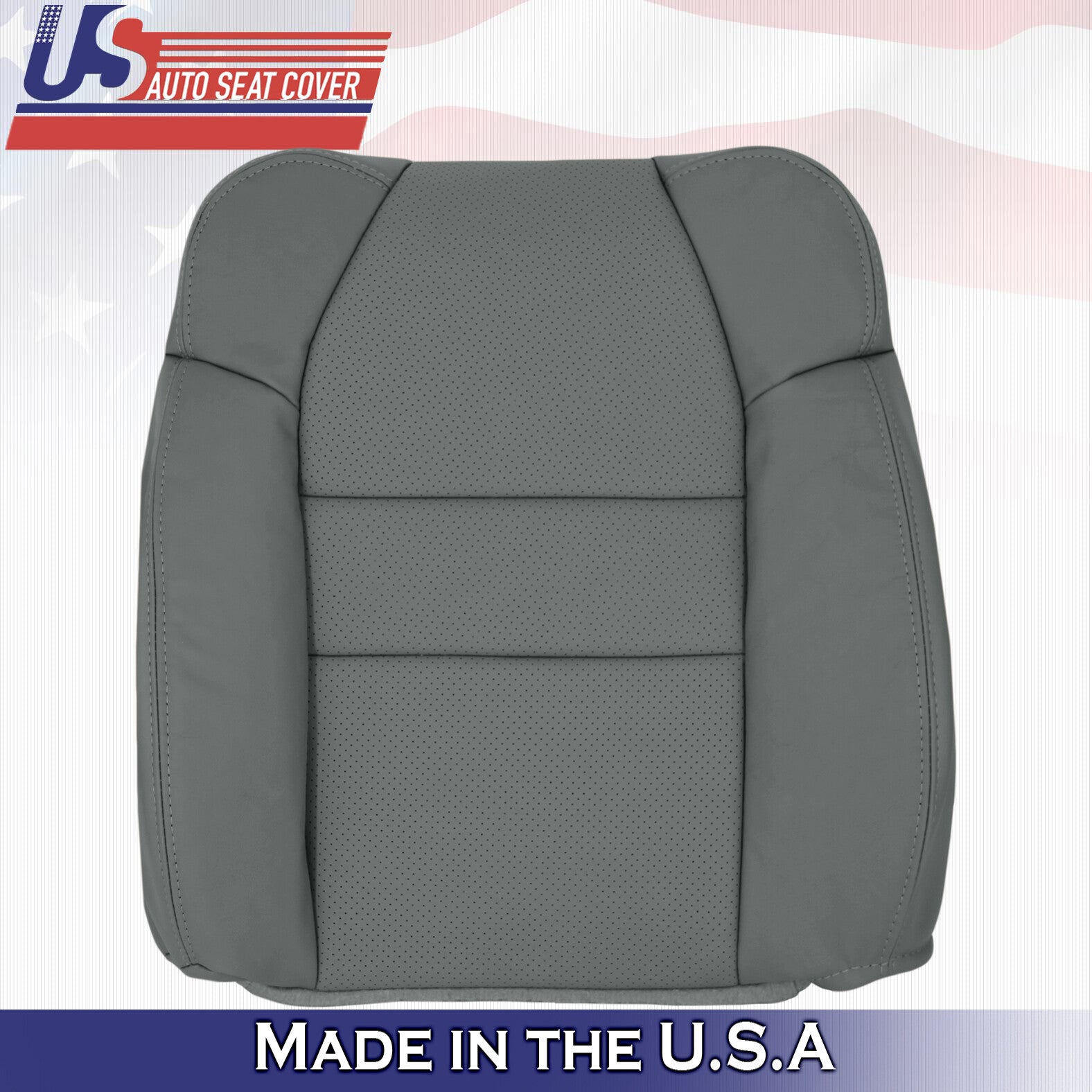 2001 2002 2003 For Acura MDX Driver Side Top & Bottom Leather Seat Covers Gray