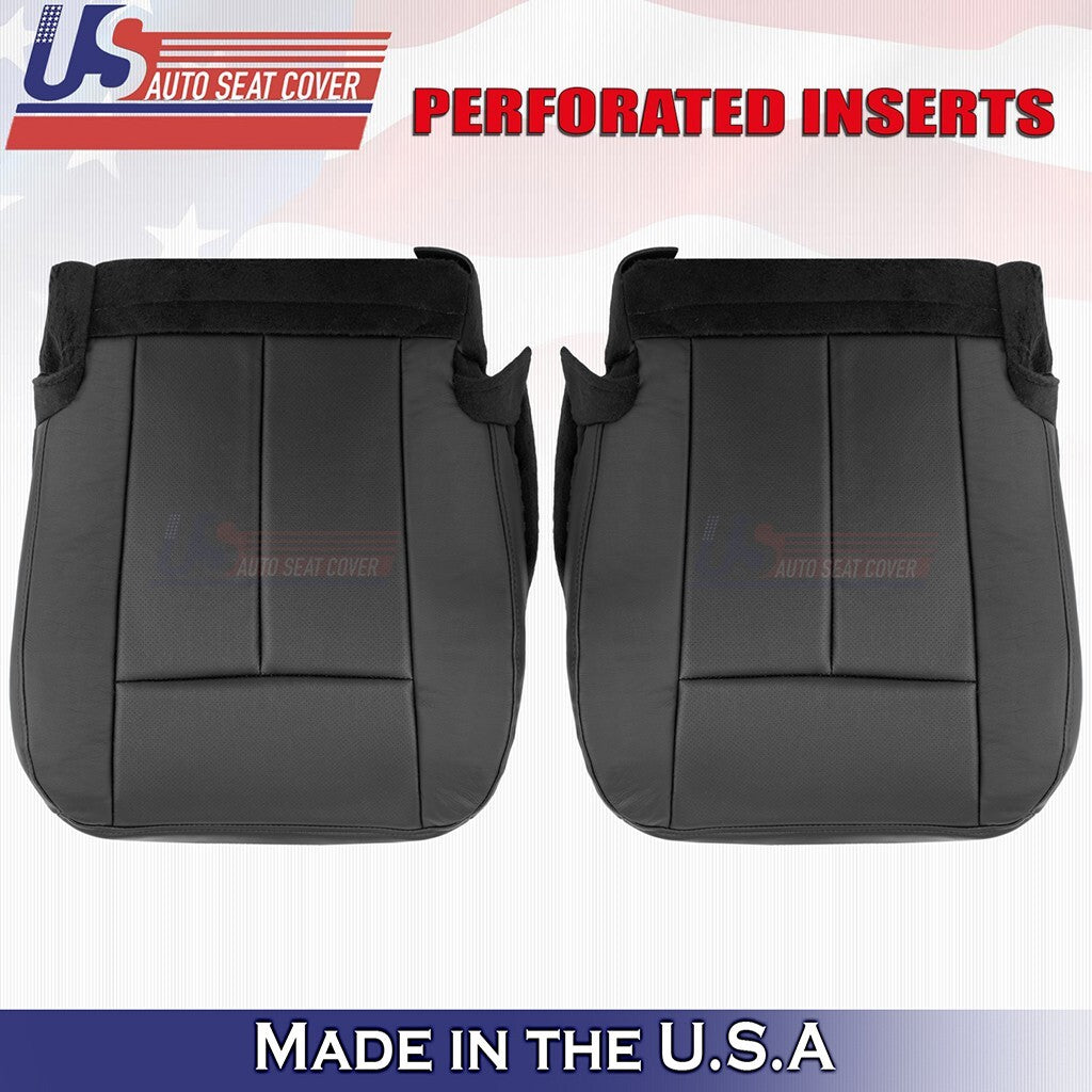 2015 2016 2017 Fits Ford Expedition Front Set Bottoms Leather Perf Cover Black