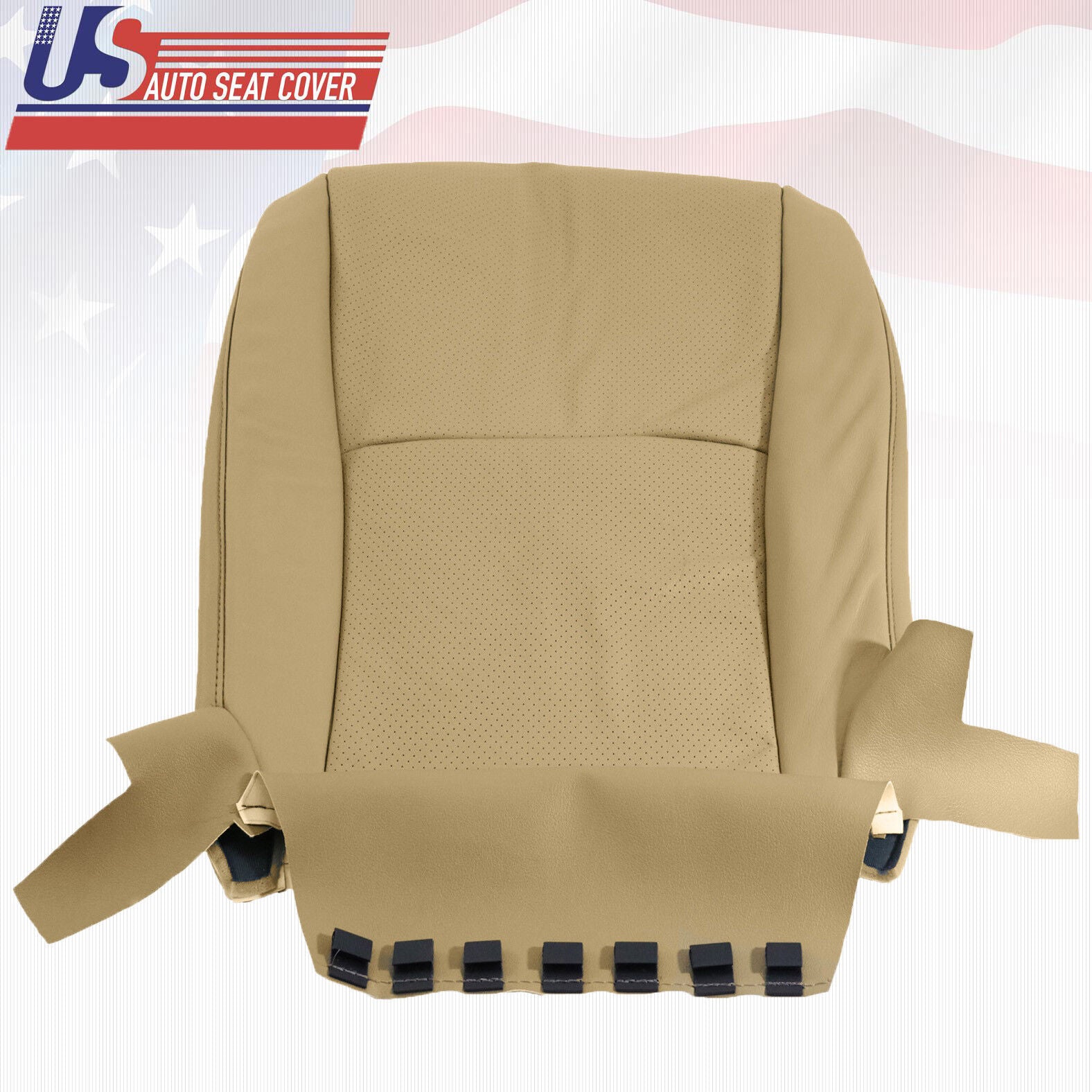 2004 to 2013 Fits Toyota Highlander Driver Bottom Leather Seat Cover Tan