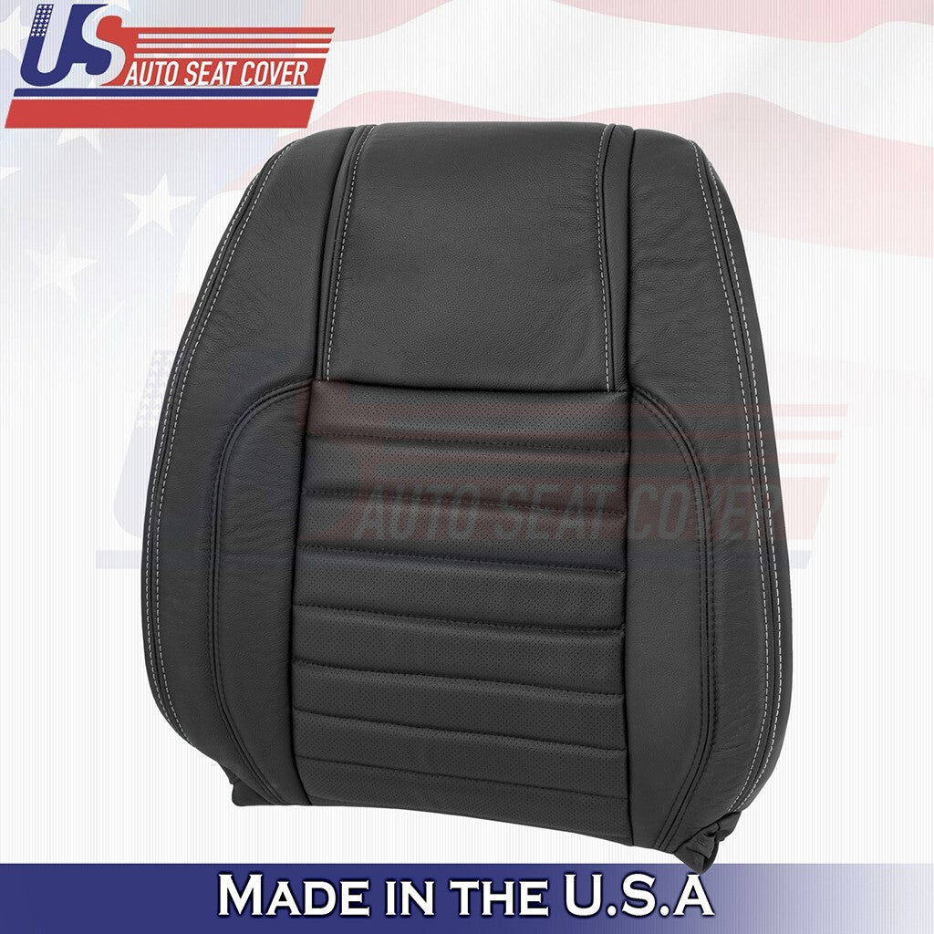 2010 to 2014 For Ford Mustang GT Passenger Top Leather w/Perf Insert Cover Black