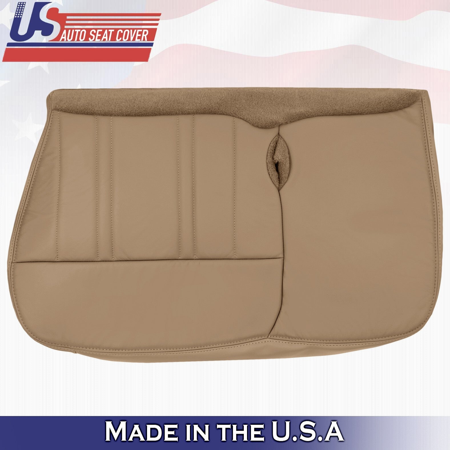 1997 For Ford F150 Lariat XLT Driver & Passenger Bottom Leather Seat Covers Tan